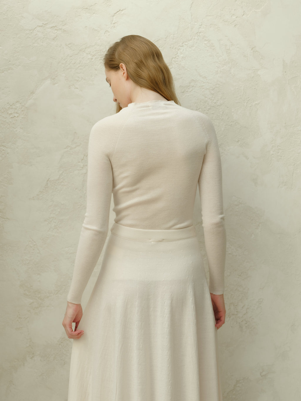 Merino Wool Ribbed Crewneck Sweater