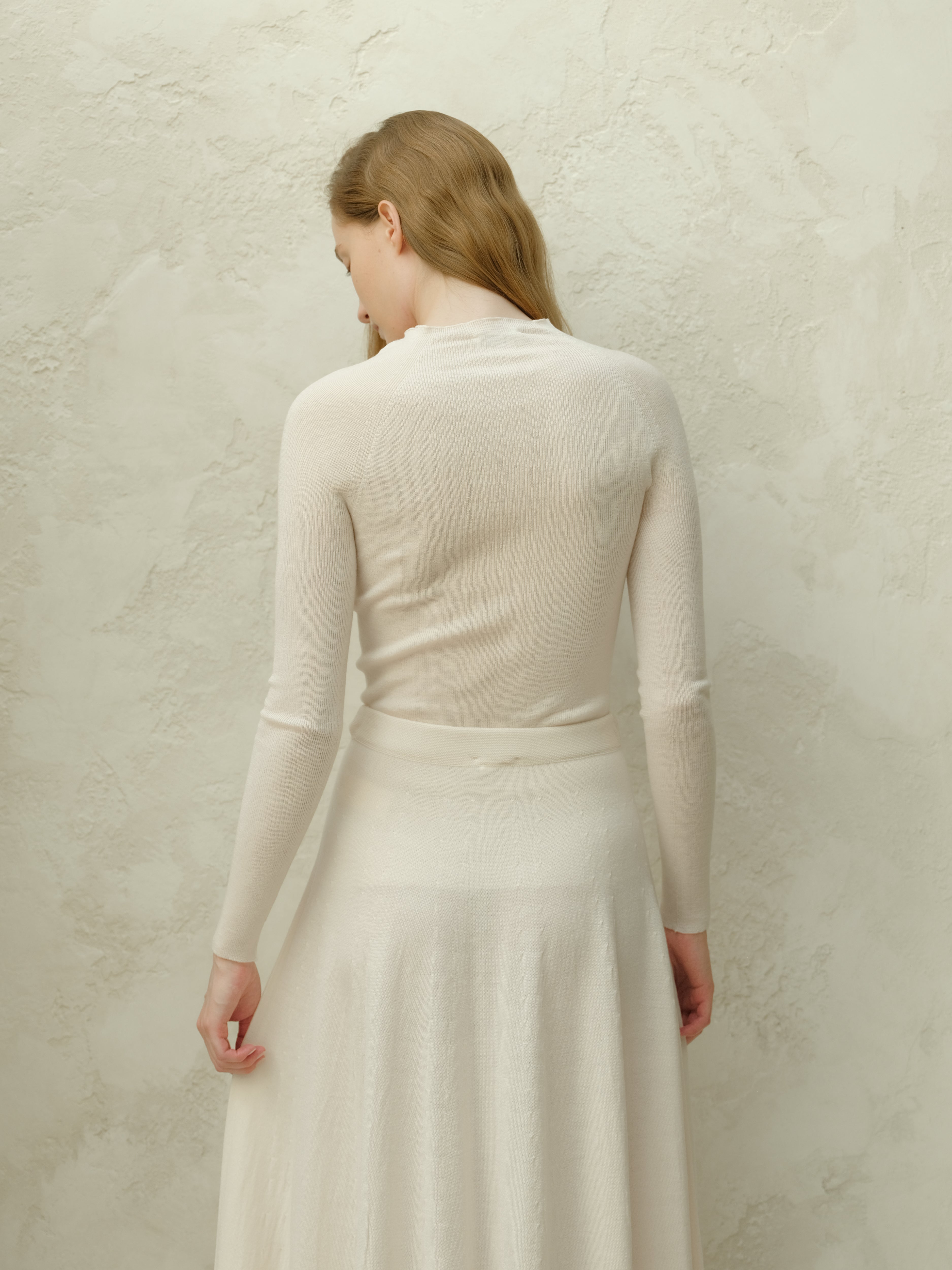 Merino Wool Ribbed Crewneck Sweater