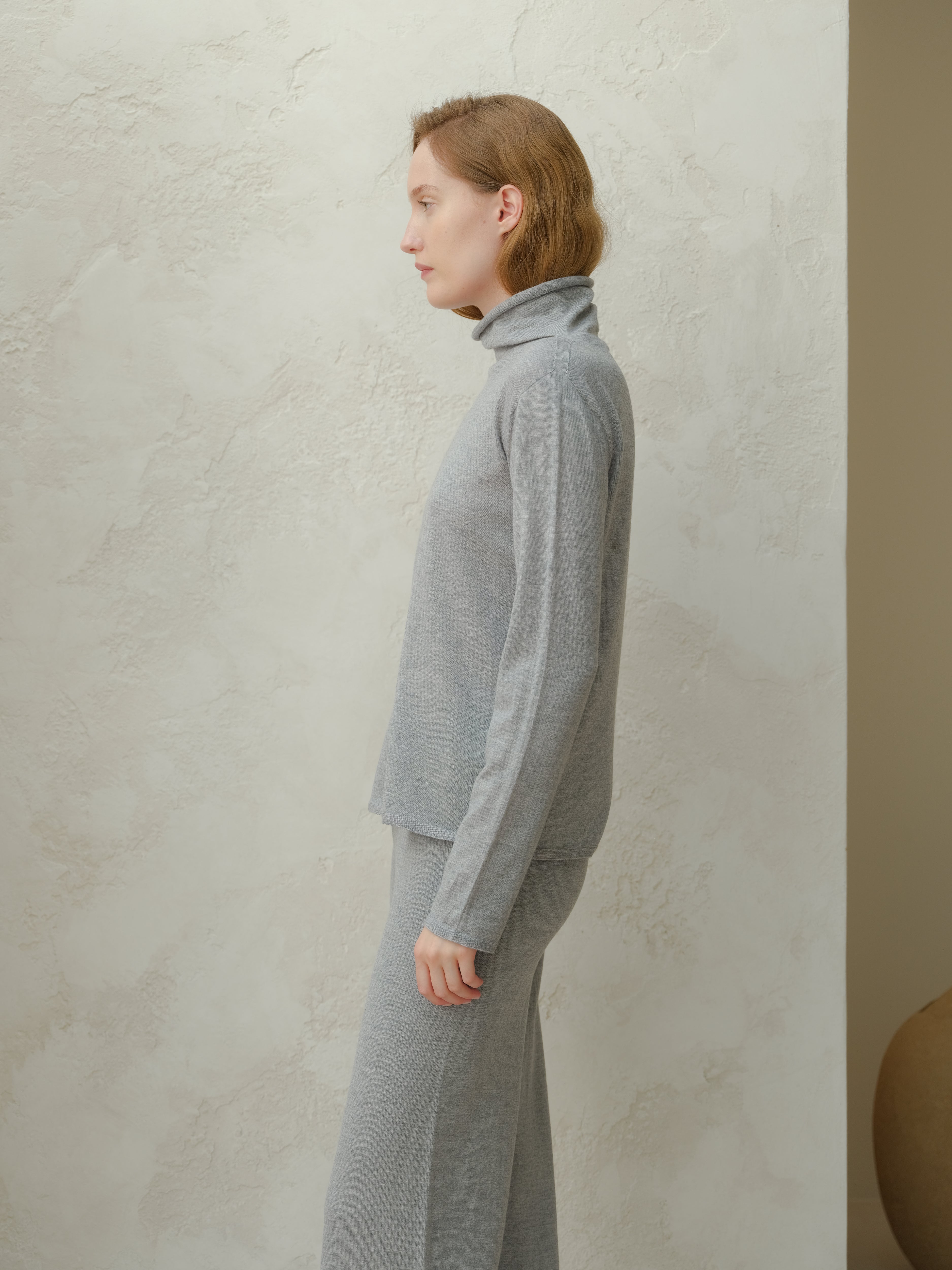 Merino Wool Relaxed Turtleneck Sweater