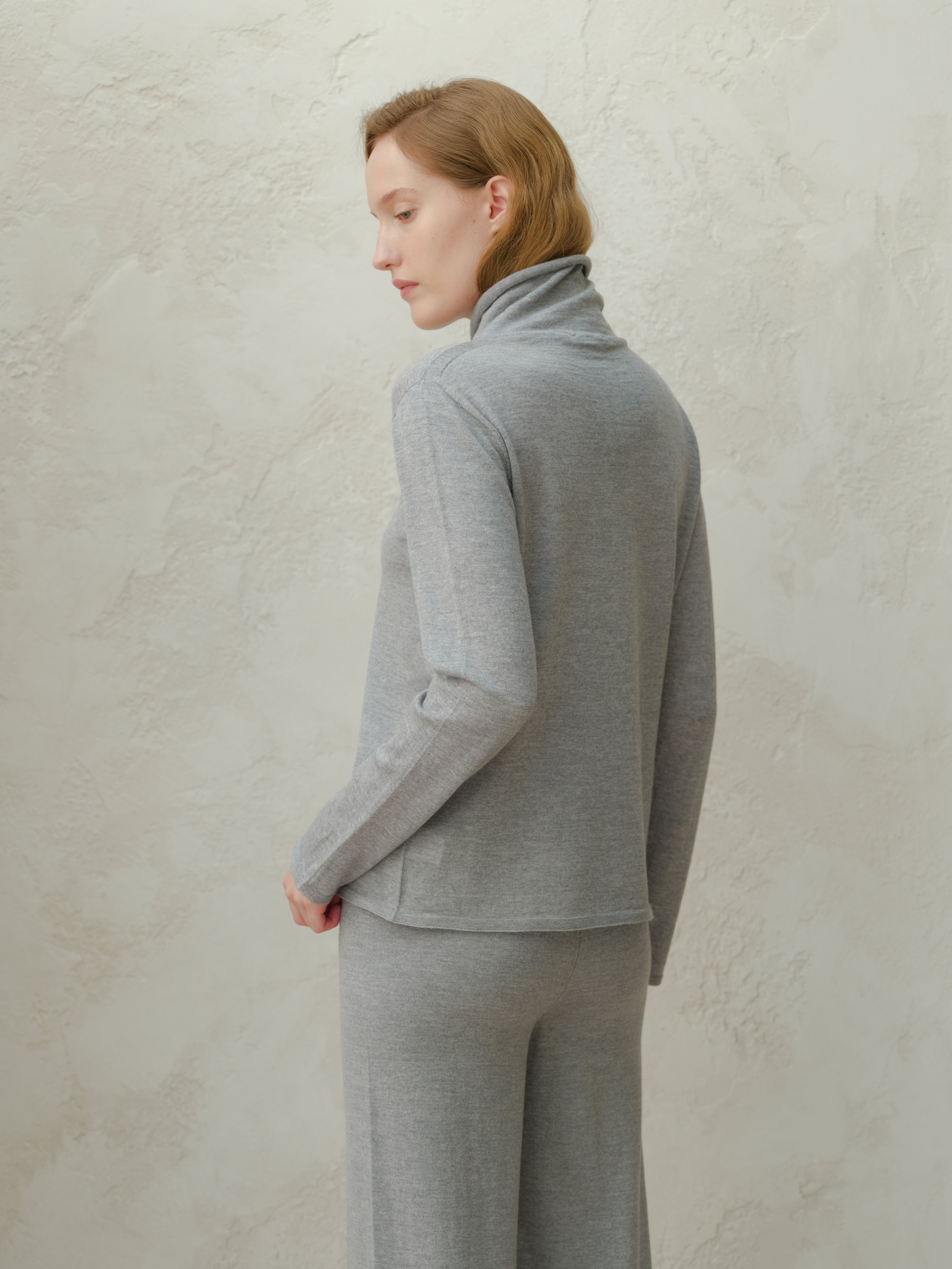 Merino Wool Relaxed Turtleneck Sweater