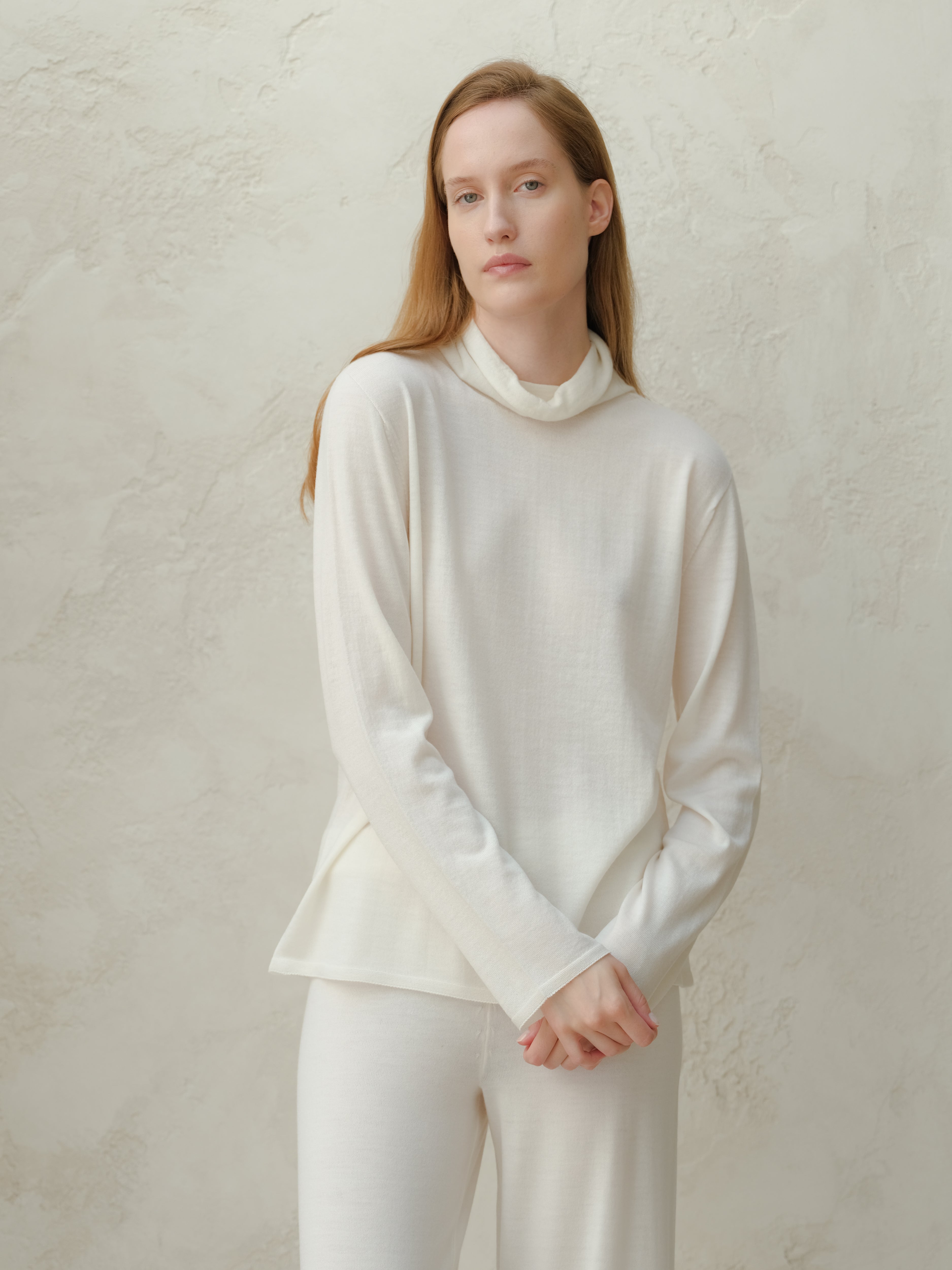 Merino Wool Relaxed Turtleneck Sweater