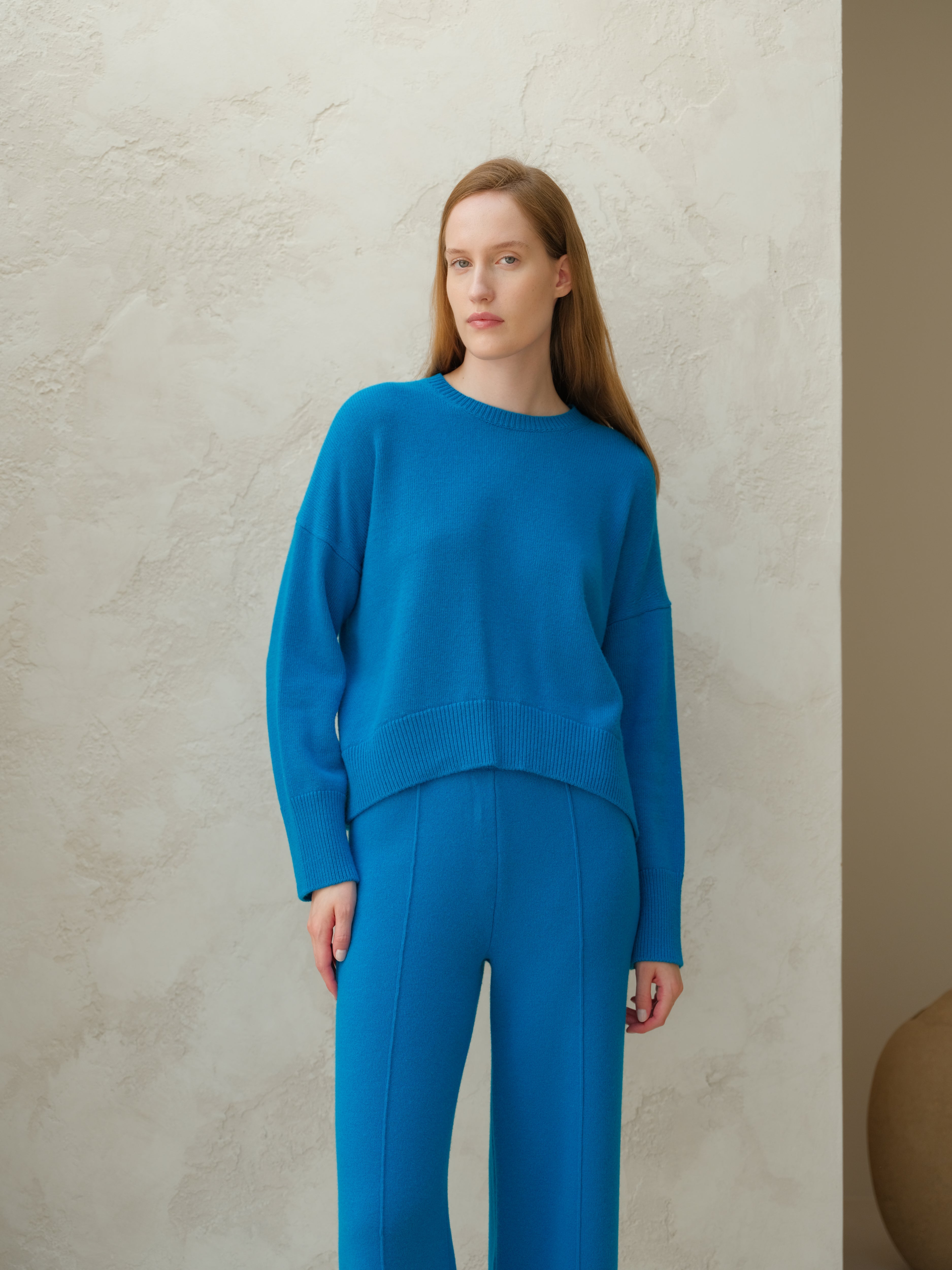 Cashmere Mix Relaxed Crewneck Sweater