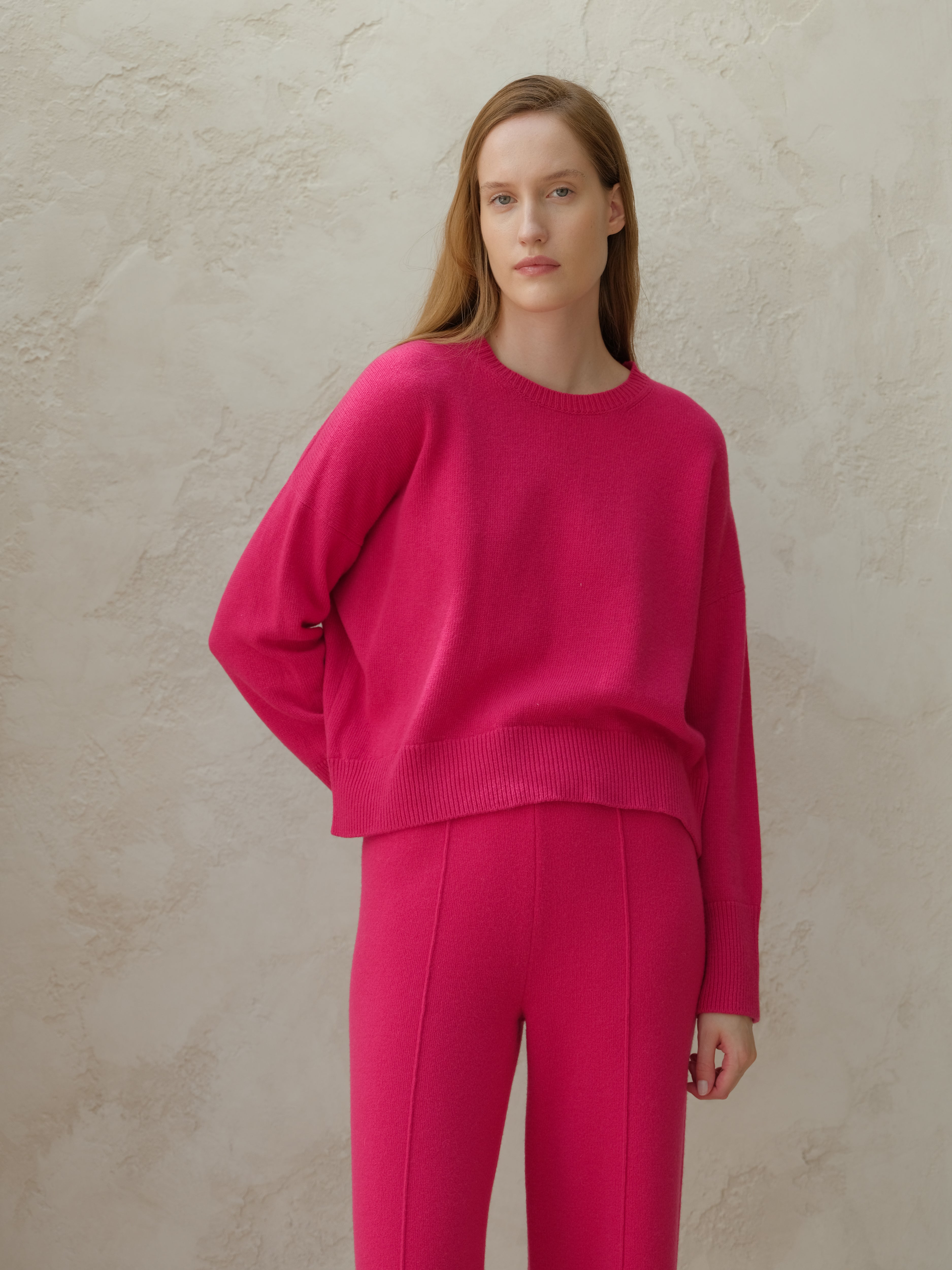 Cashmere Mix Relaxed Crewneck Sweater
