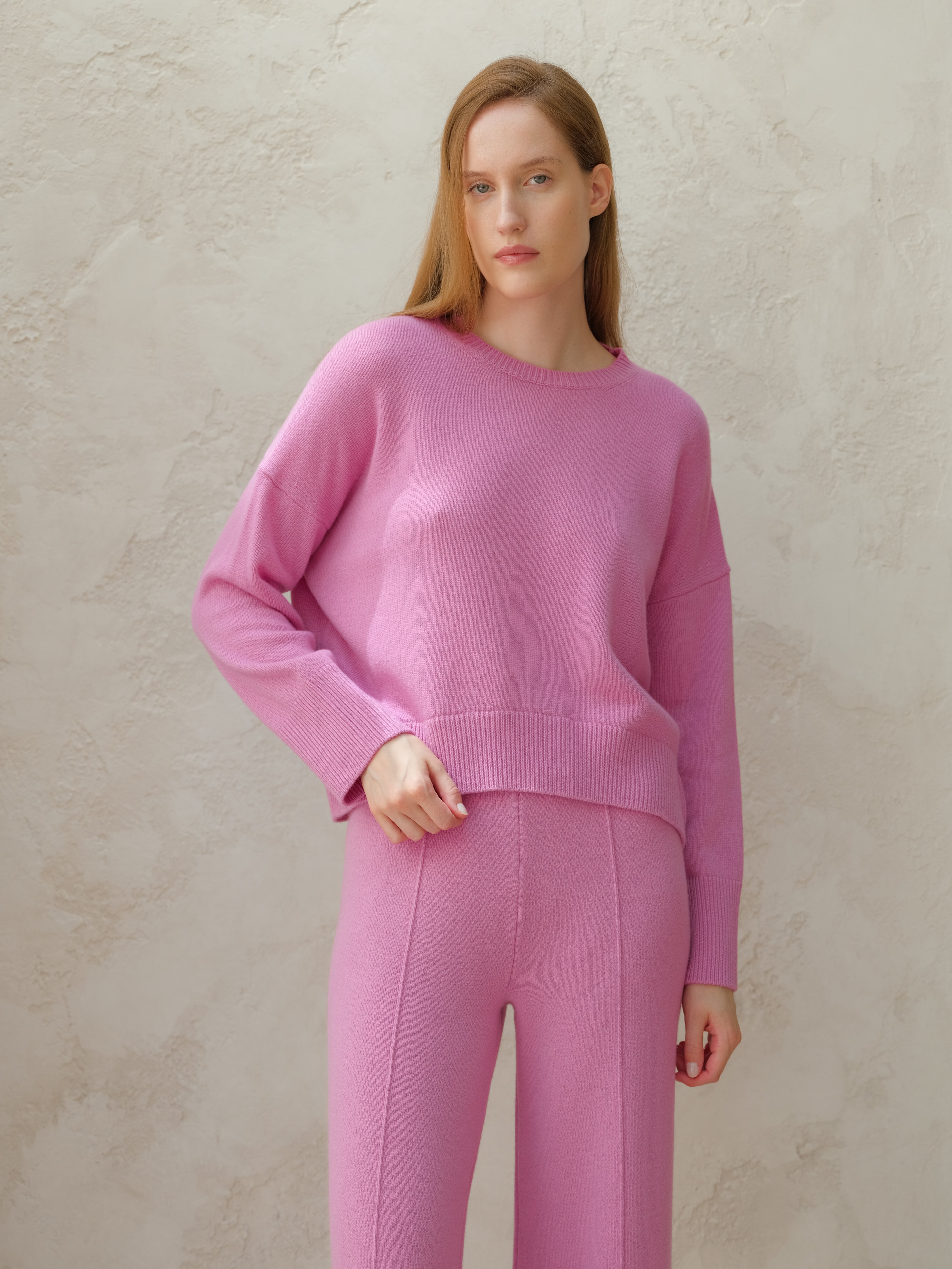 Cashmere Mix Relaxed Crewneck Sweater