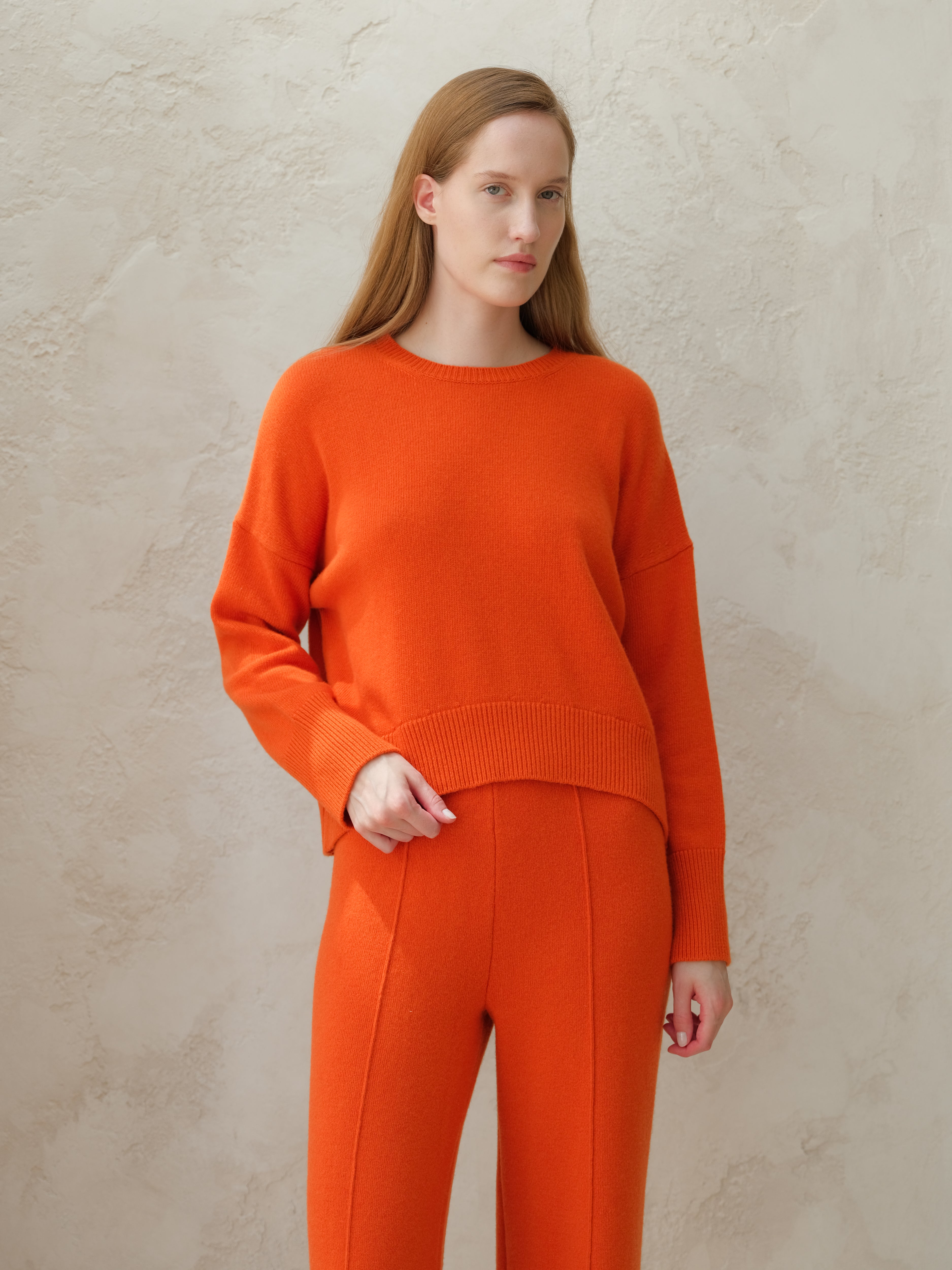 Cashmere Mix Relaxed Crewneck Sweater