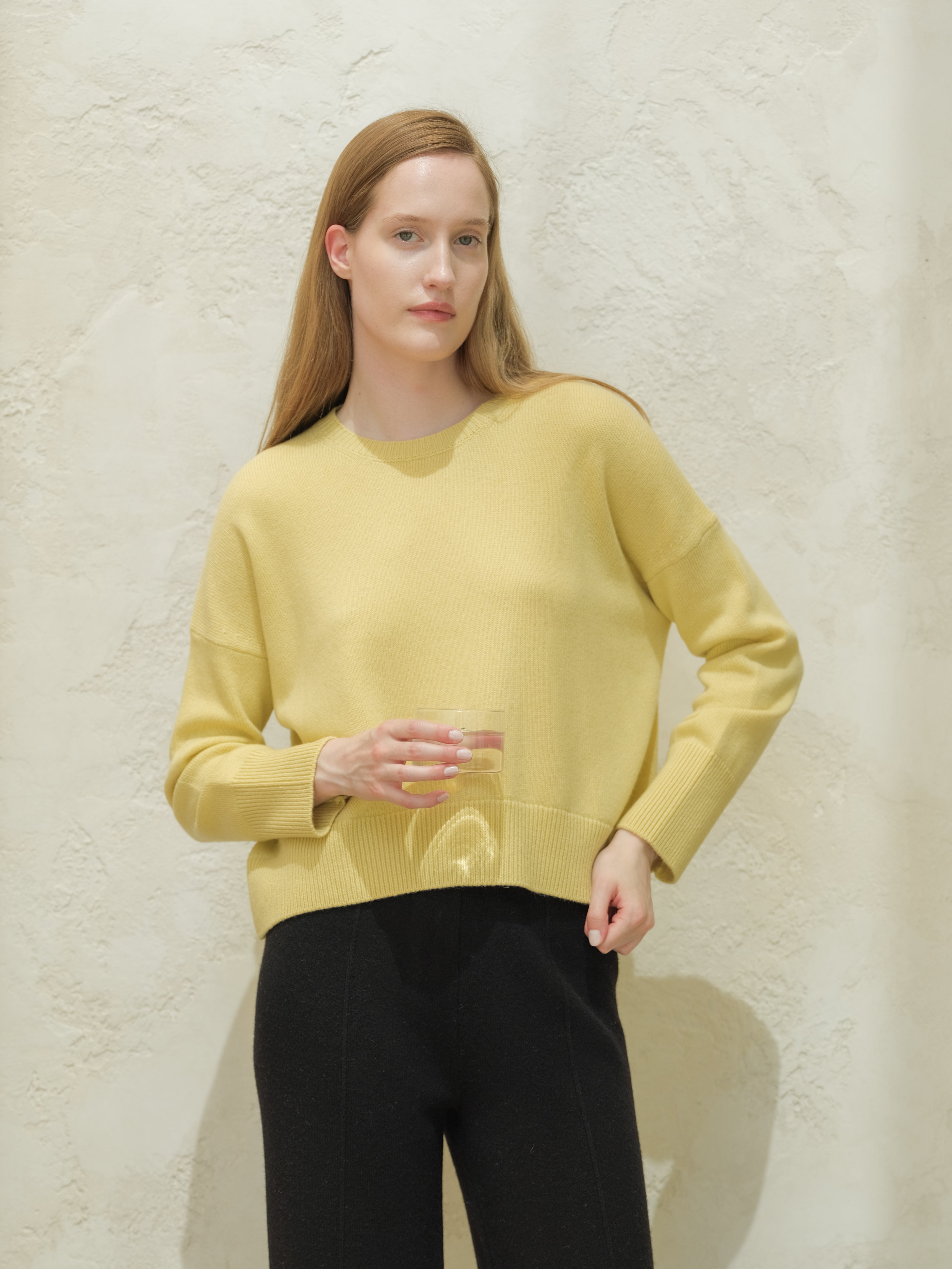 Cashmere Mix Relaxed Crewneck Sweater