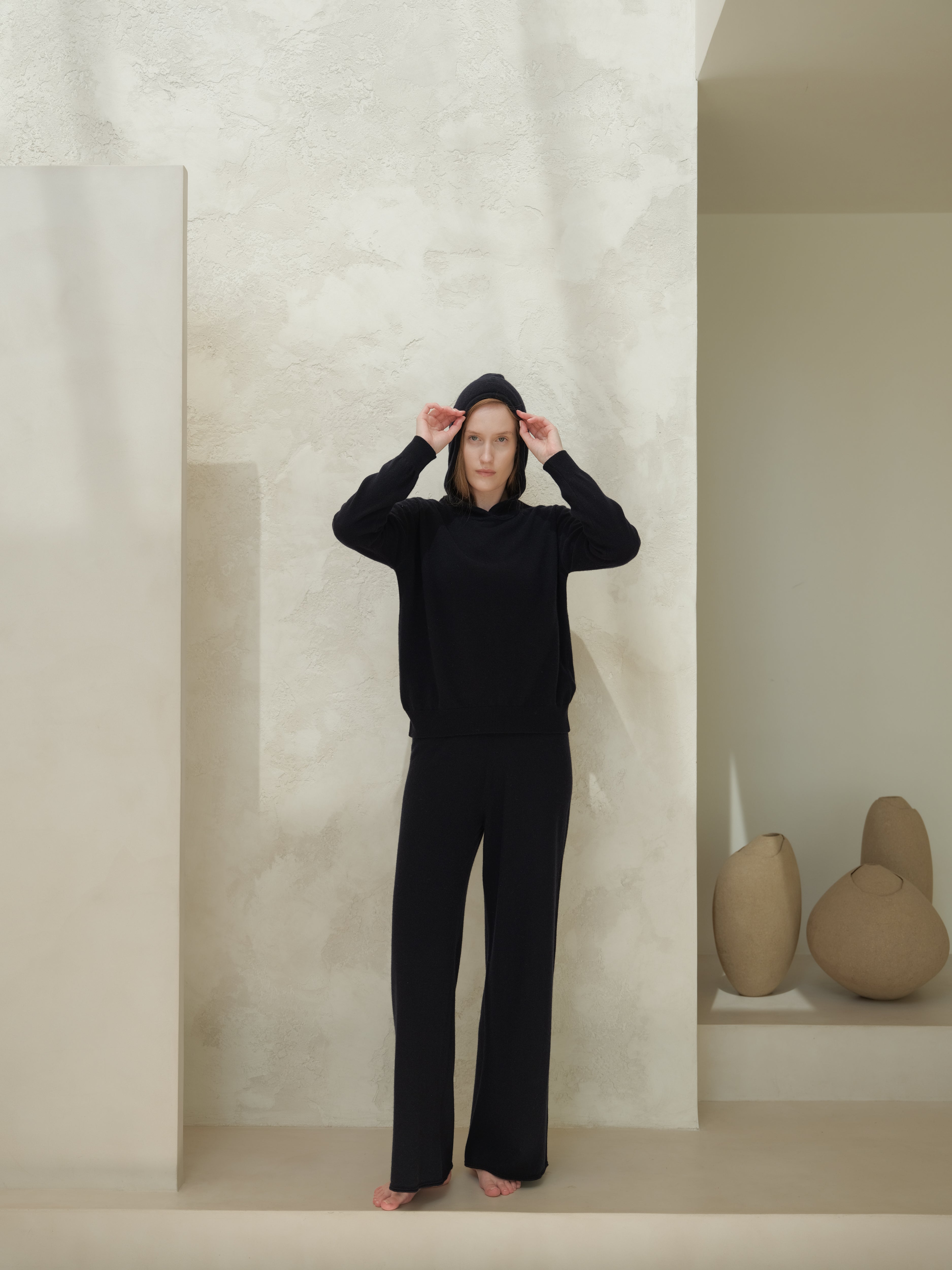 Cashmere-Mix Wide-Leg Knit Pants