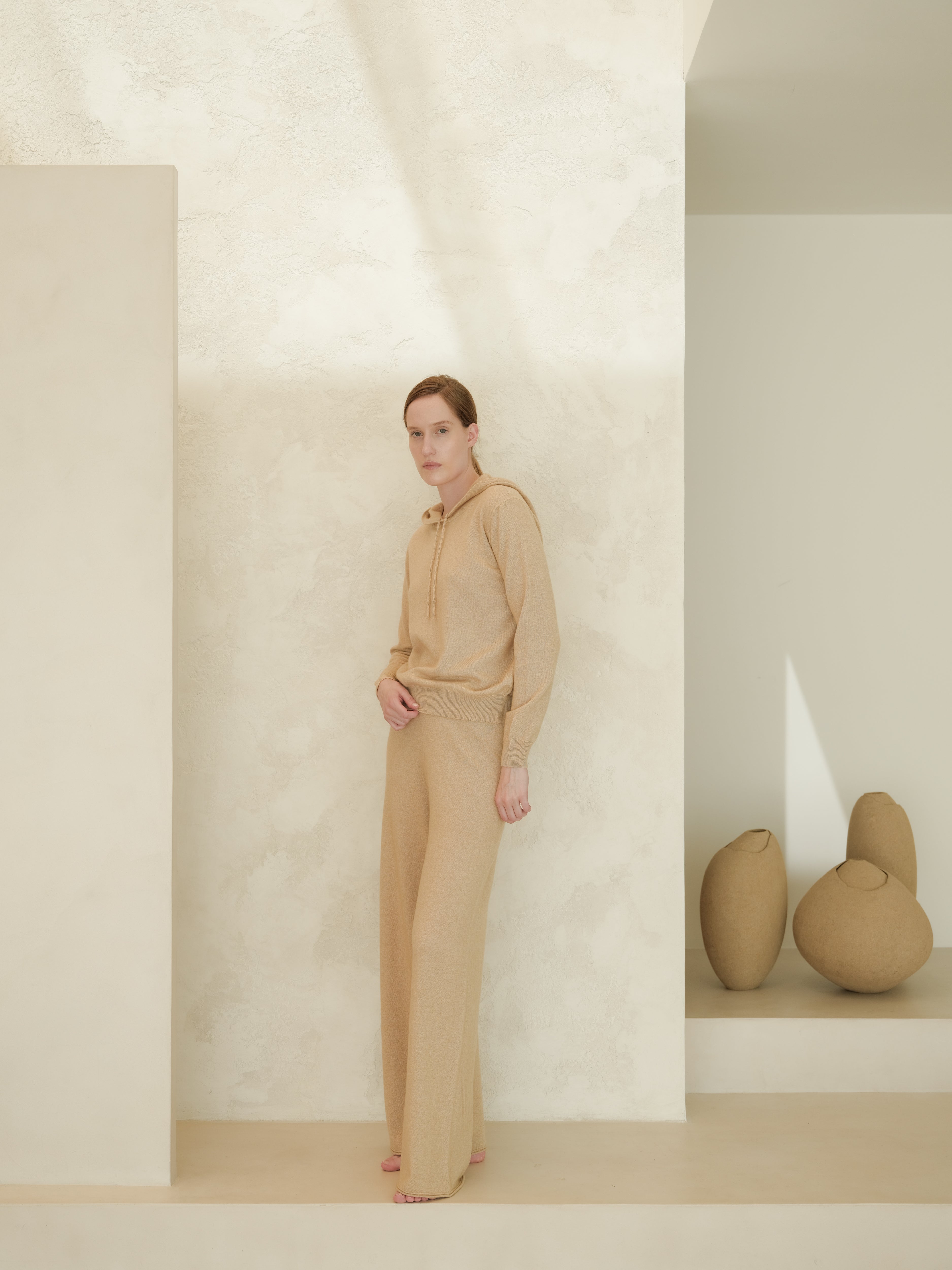 Cashmere-Mix Wide-Leg Knit Pants