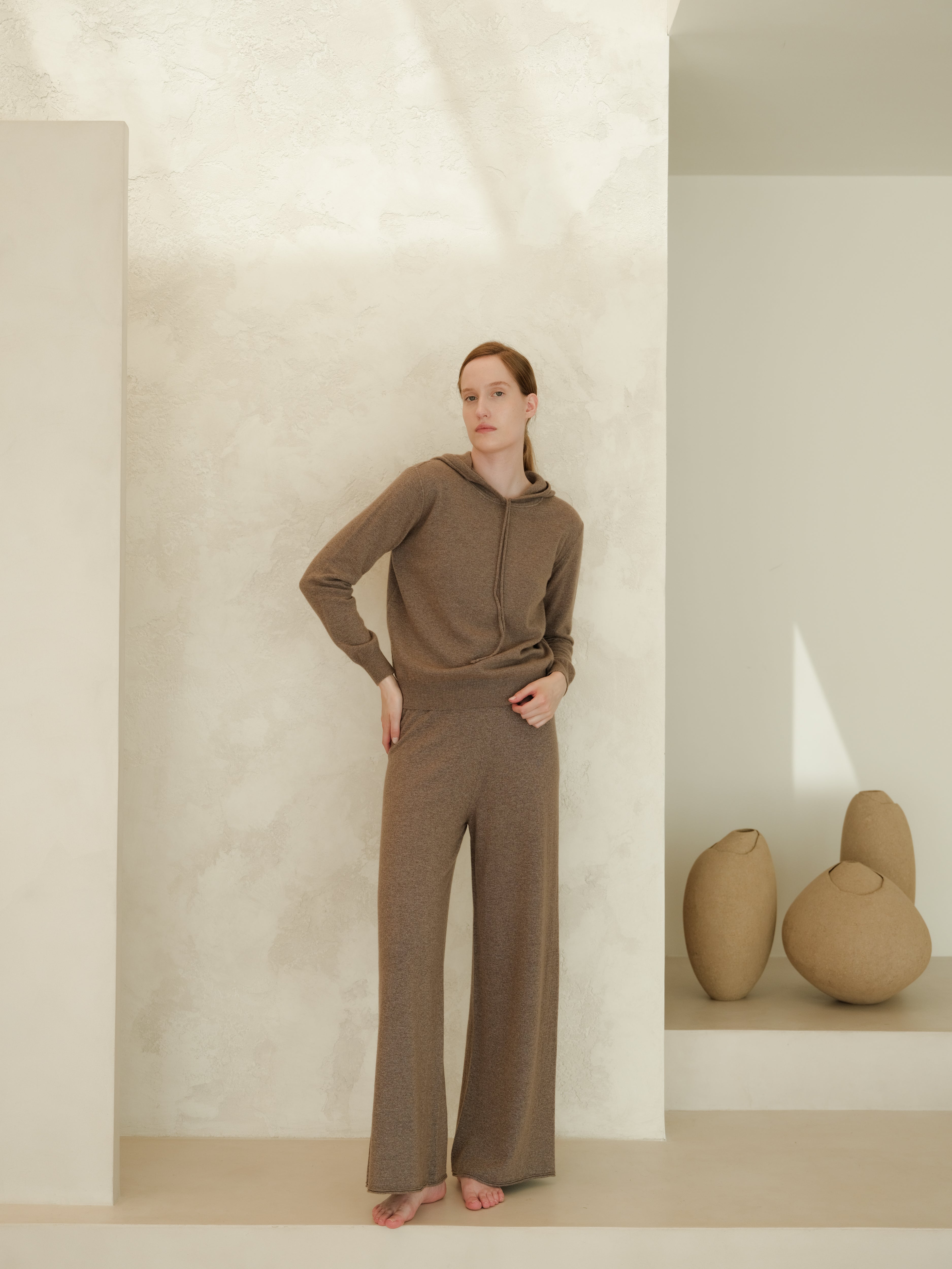 Cashmere-Mix Wide-Leg Knit Pants
