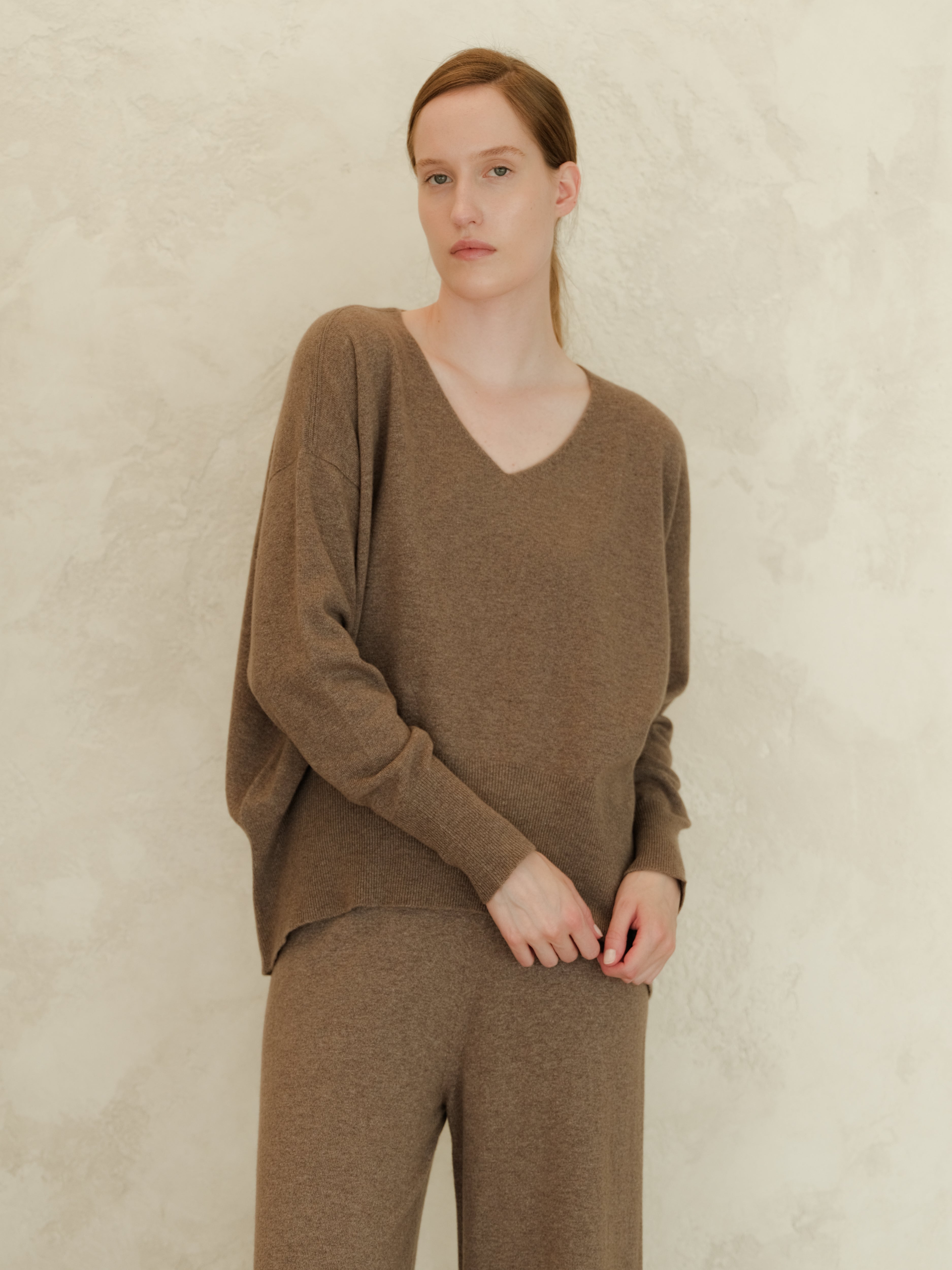 Cashmere Mix Maxi V-Neck Sweater