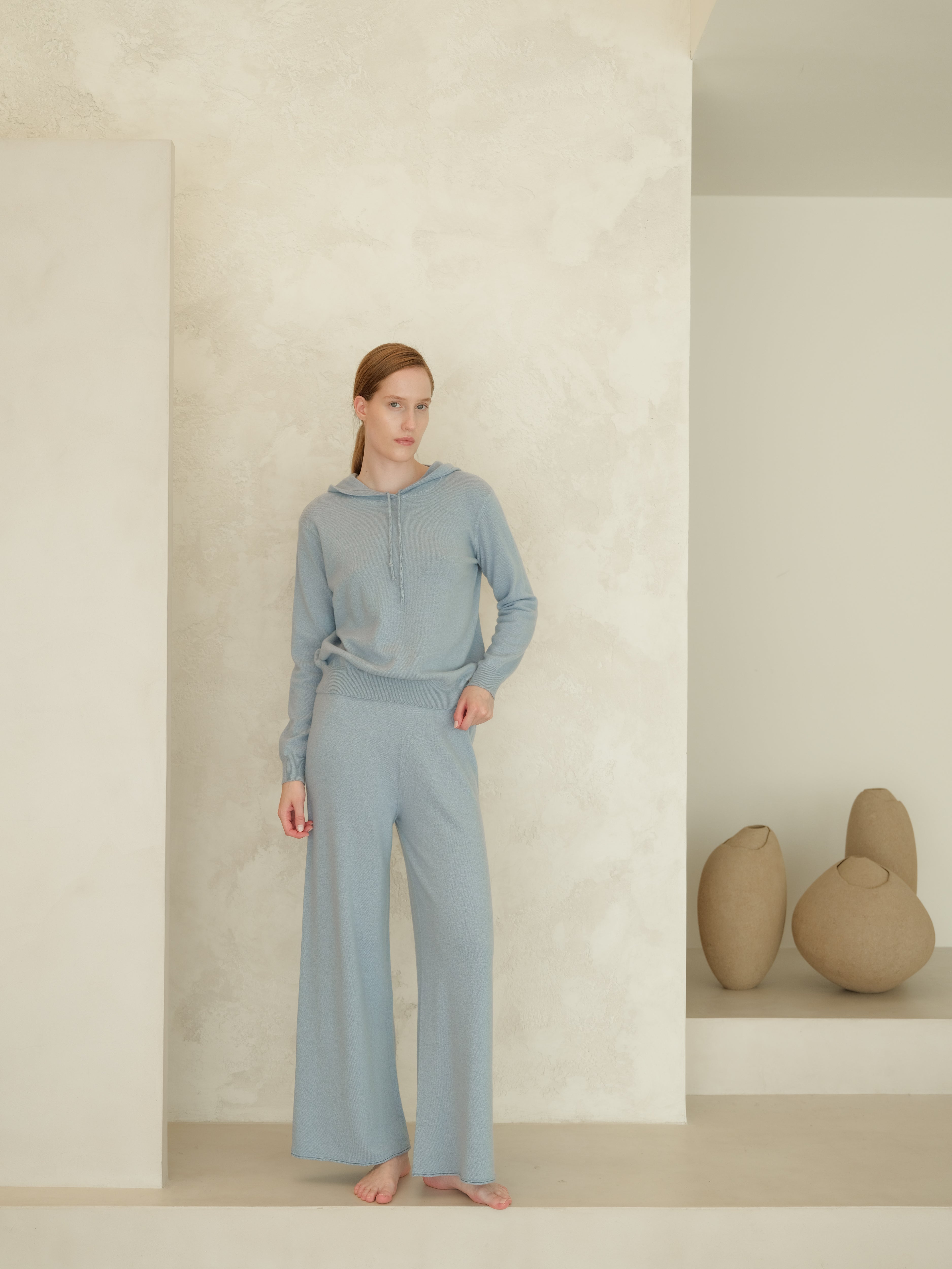 Cashmere-Mix Wide-Leg Knit Pants