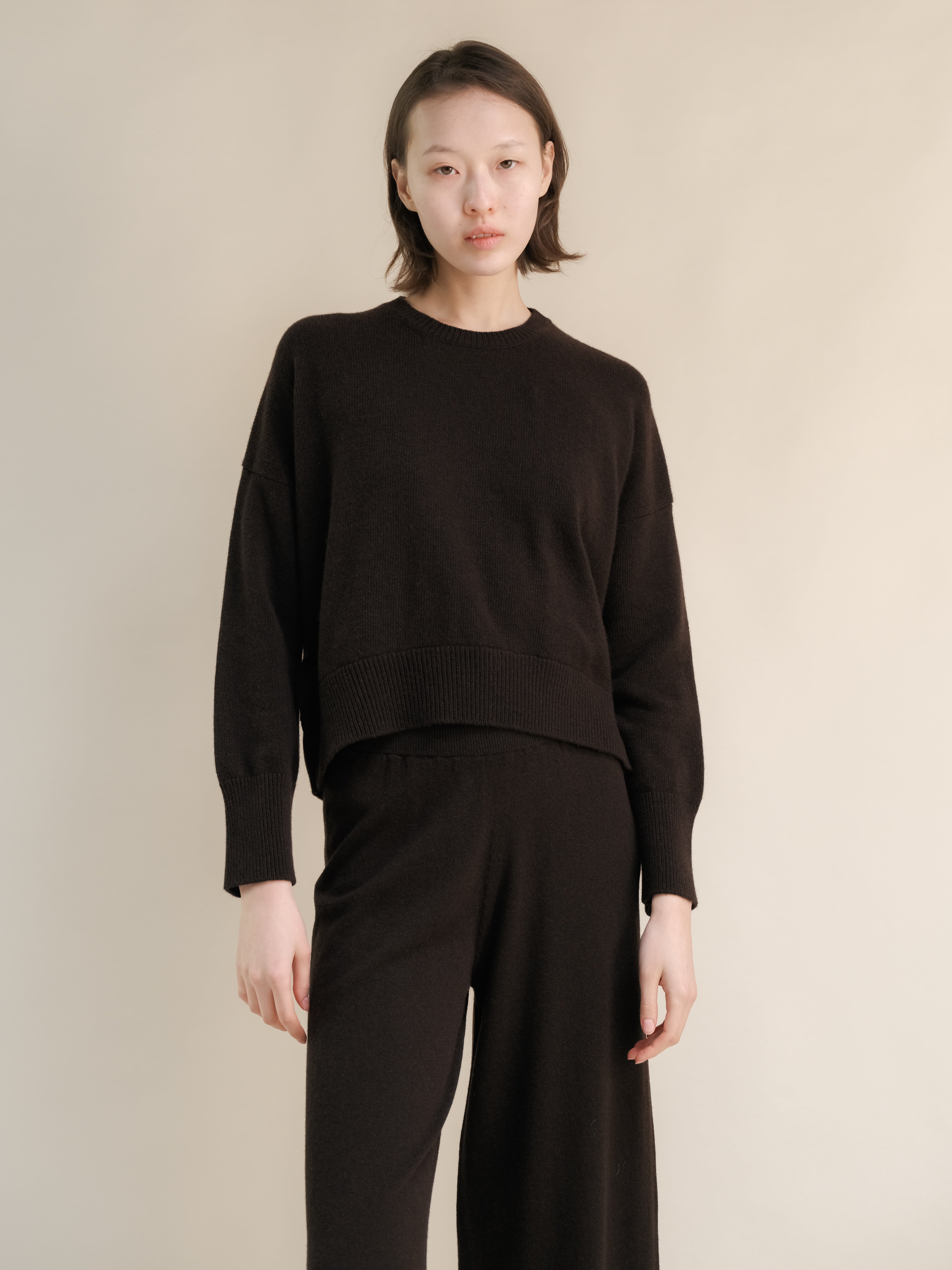 Cashmere Mix Relaxed Crewneck Sweater