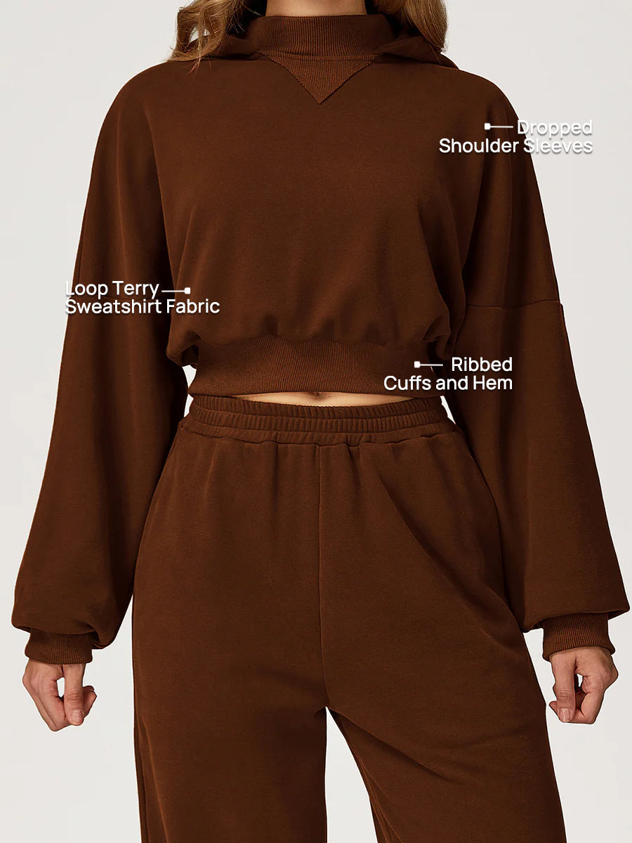 Chic Cocoa Crop Hoodie-1