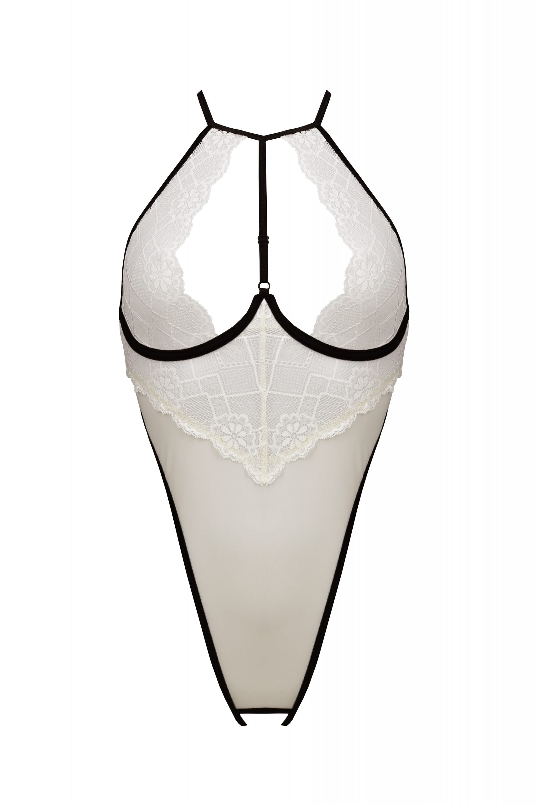 Sheer Mesh Lace Crotchless Body Passion Chica