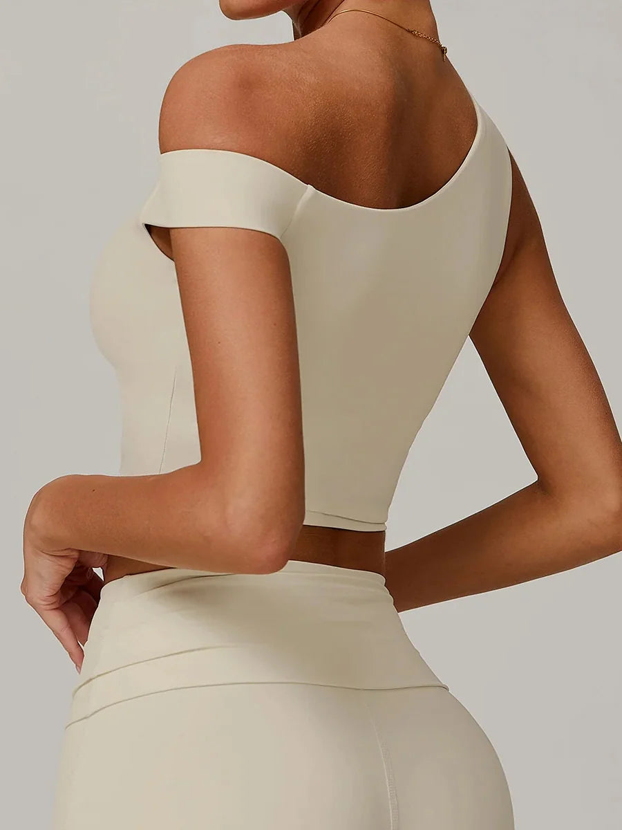 Eco-Recycled Asymmetrical Shoulder Athletic Tank-4