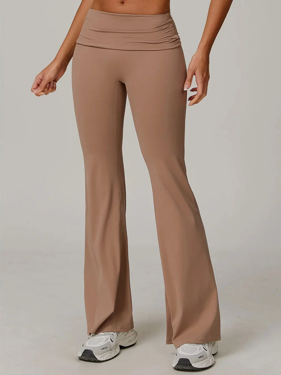 Eco-Recycled Versatile High-Waisted Flared Pants-2