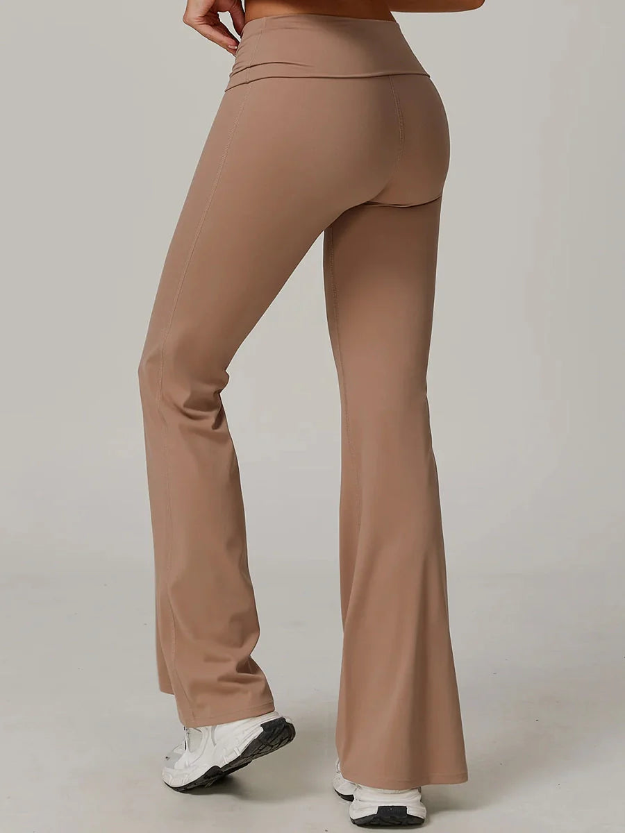 Eco-Recycled Versatile High-Waisted Flared Pants-3
