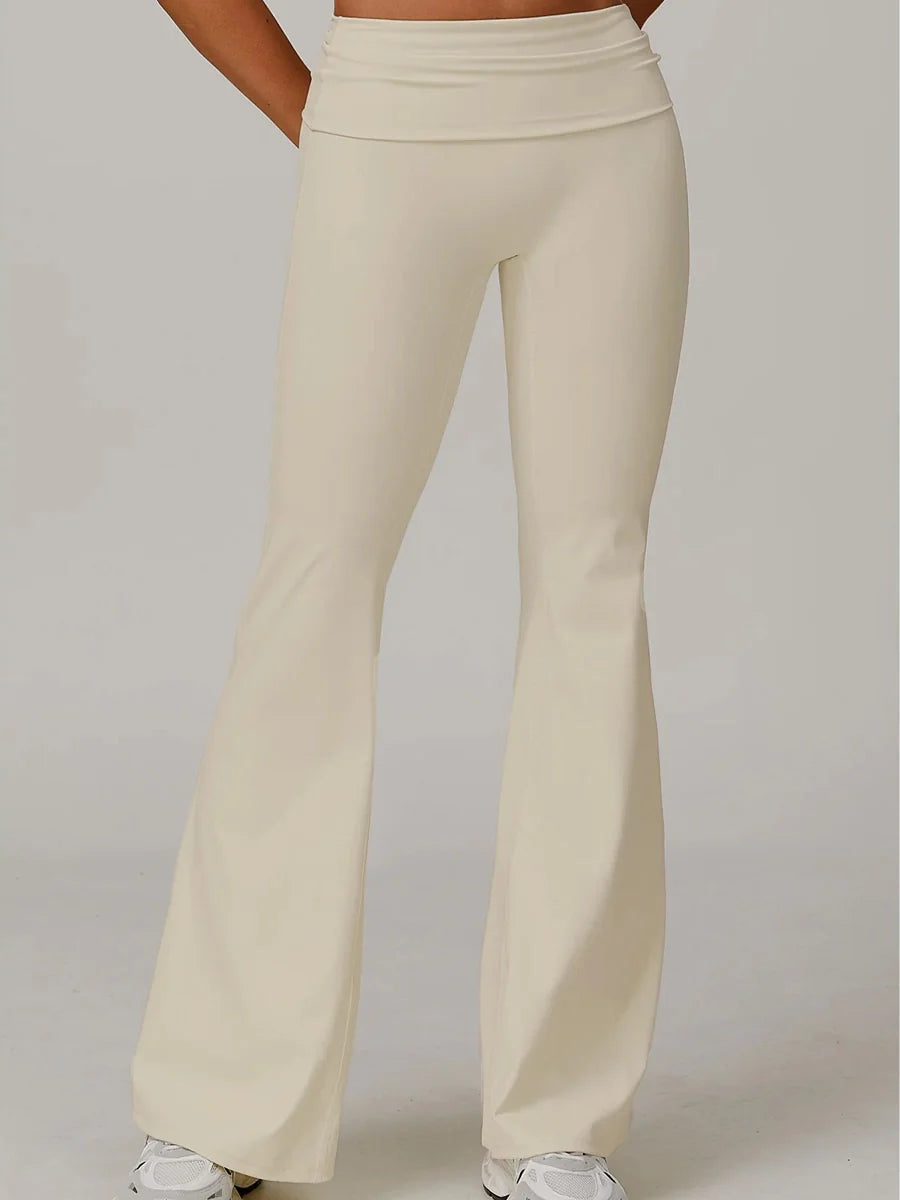 Eco-Recycled Versatile High-Waisted Flared Pants-4