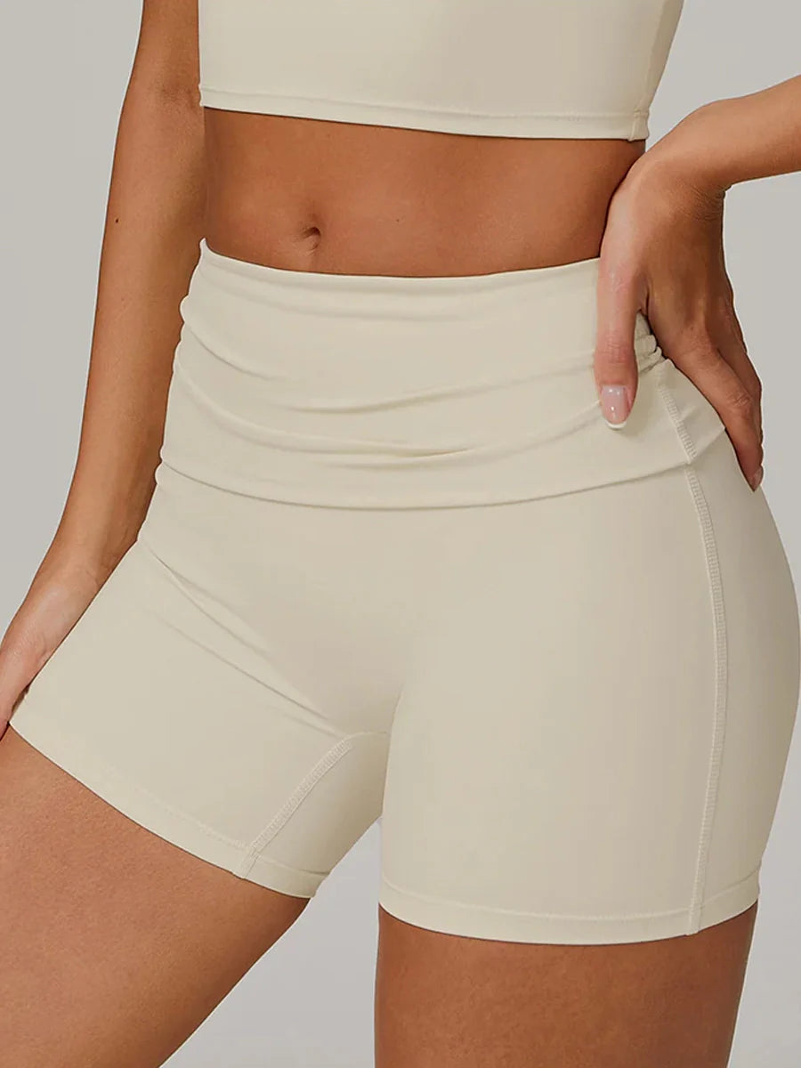 Eco-Recycled Quick-Dry High-Waisted Yoga Shorts-3