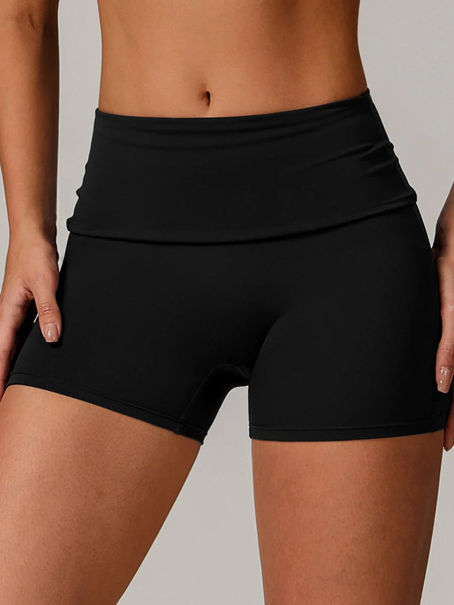 Eco-Recycled Quick-Dry High-Waisted Yoga Shorts-6