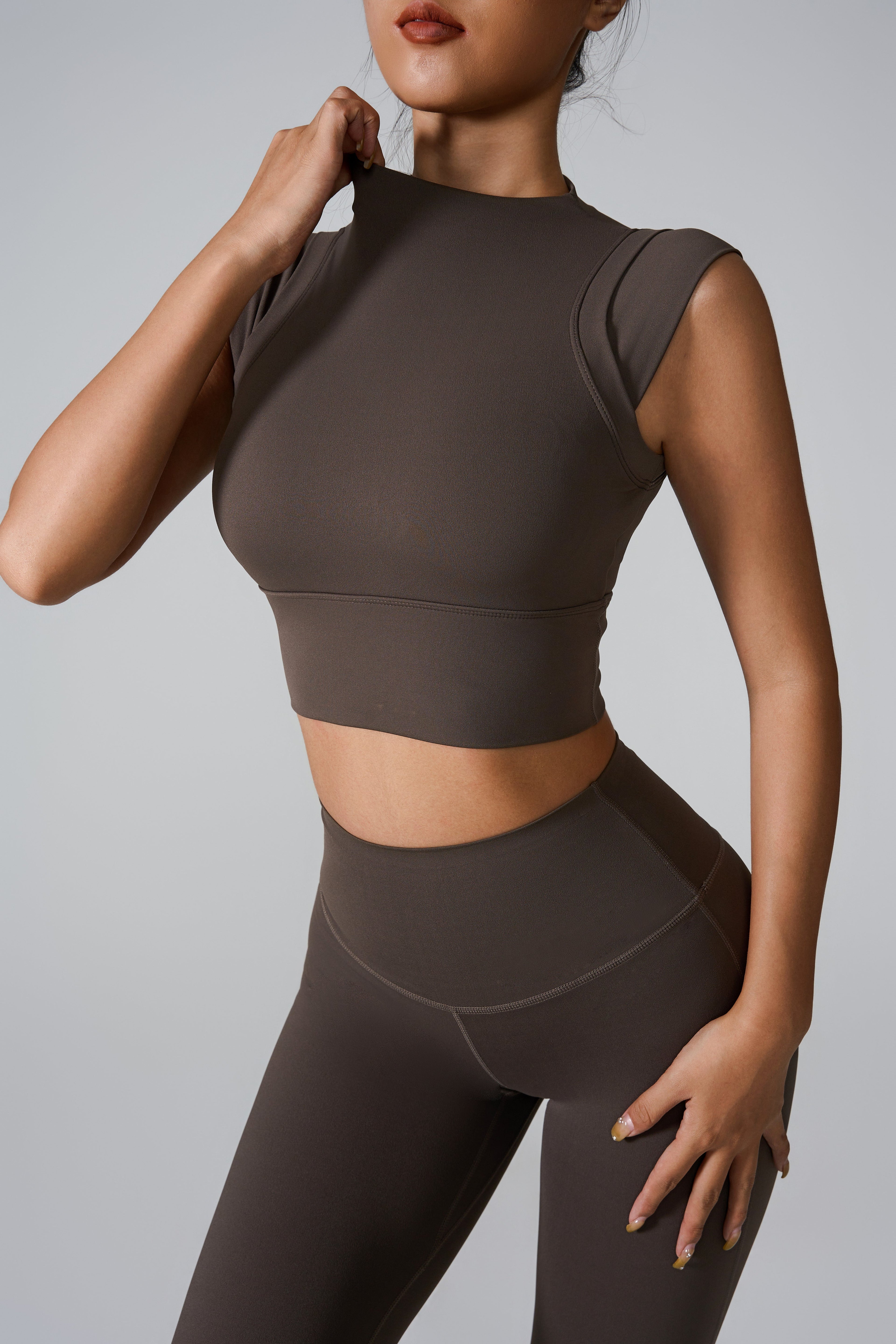 Cap Sleeve Sculpting Yoga Top-3