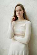 Extra Fine Merino Wool Ribbed 3D-Knit Crewneck Sweater