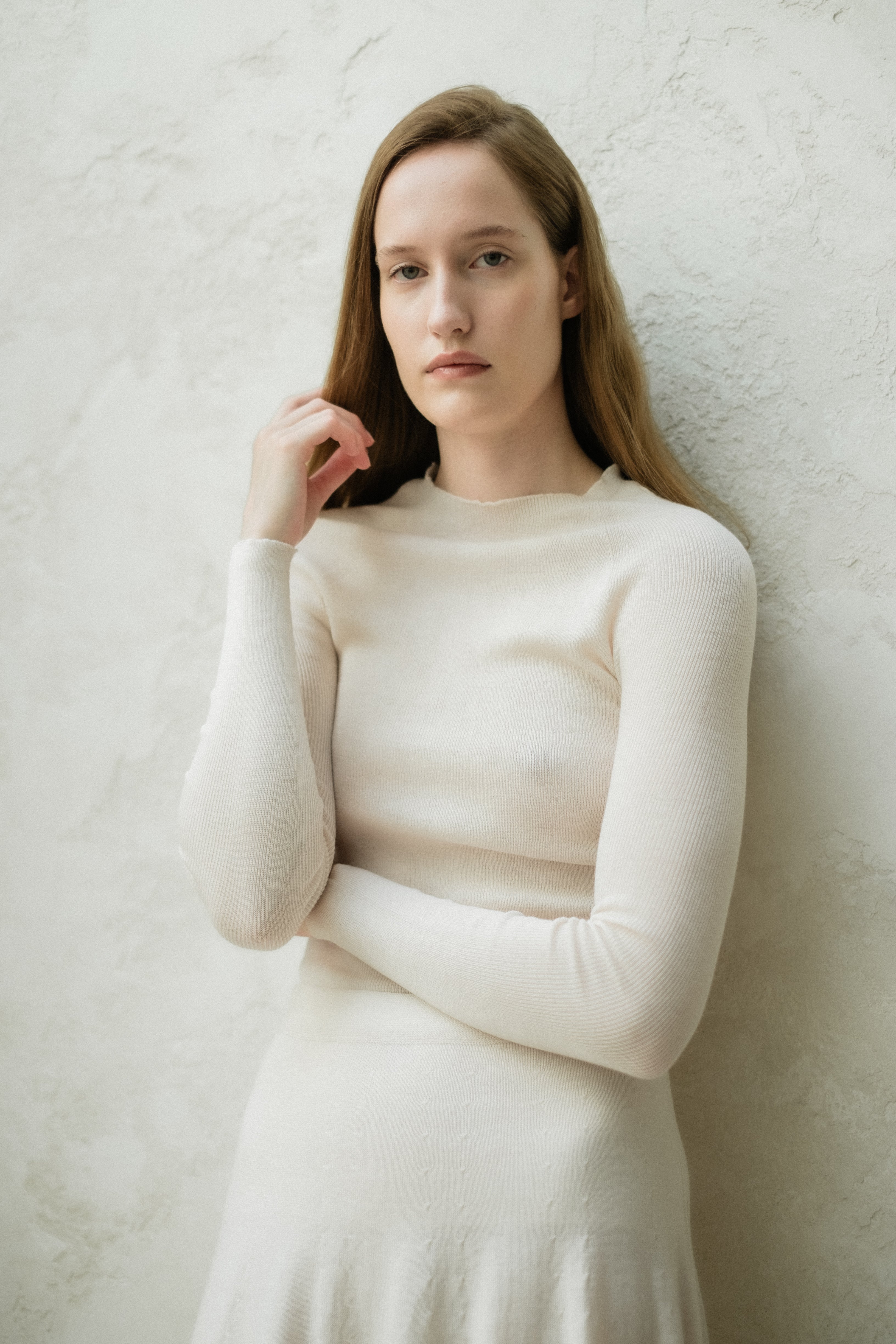 Merino Wool Ribbed Crewneck Sweater