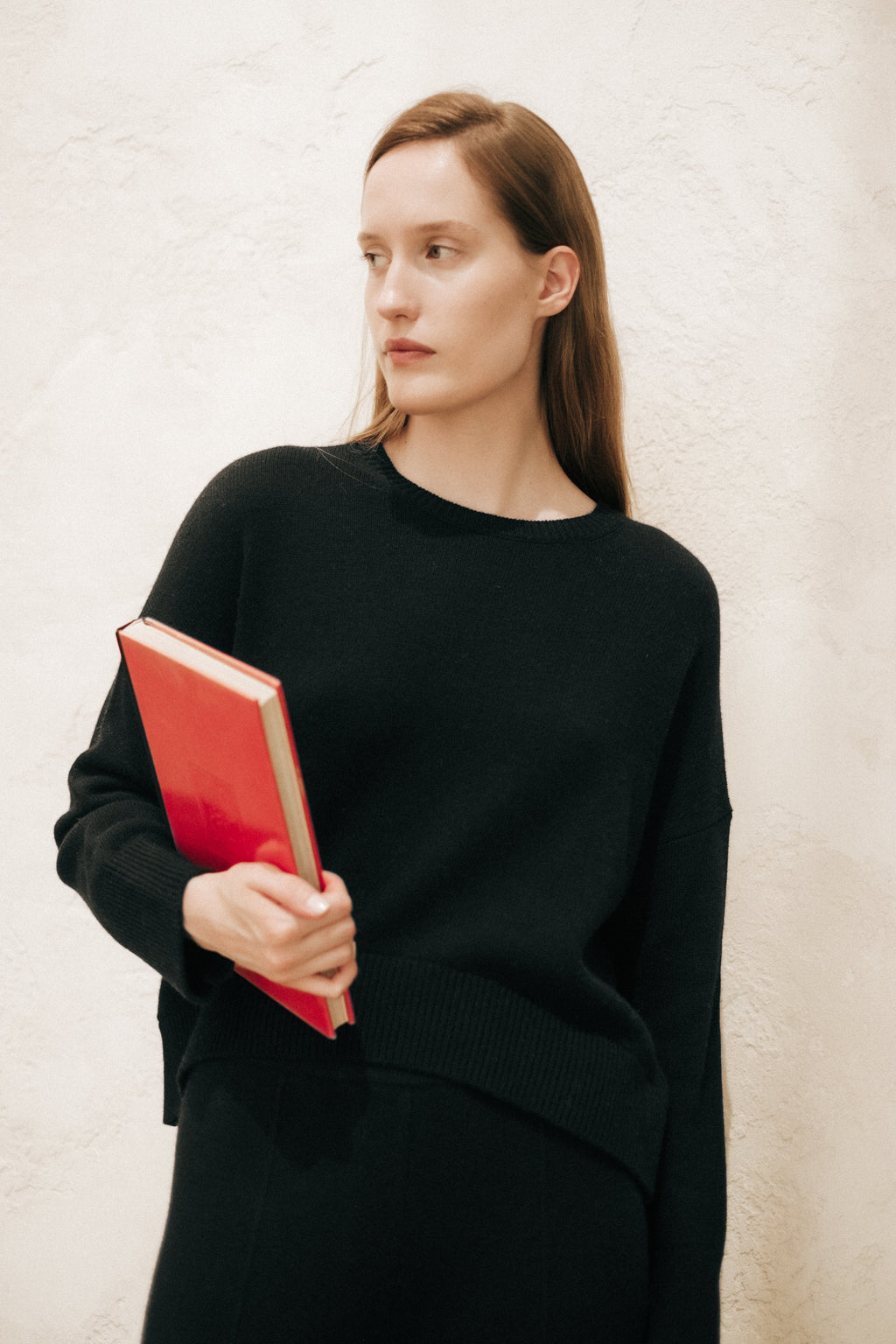 Cashmere Mix Relaxed Crewneck Sweater