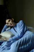 Cashmere-Mix Roll-Up Cuff Crewneck