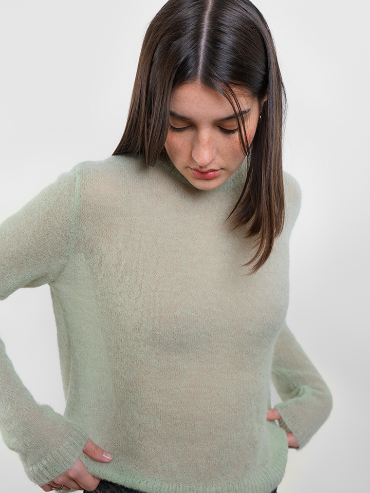 Daniela Alpaca Long-Sleeve Sweater