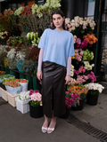 Delia Alpaca Short-Sleeve Sweater