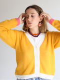 Denise Alpaca Tri-Colour Cardigan