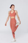 High Rise Leggings in Brick Red — side view