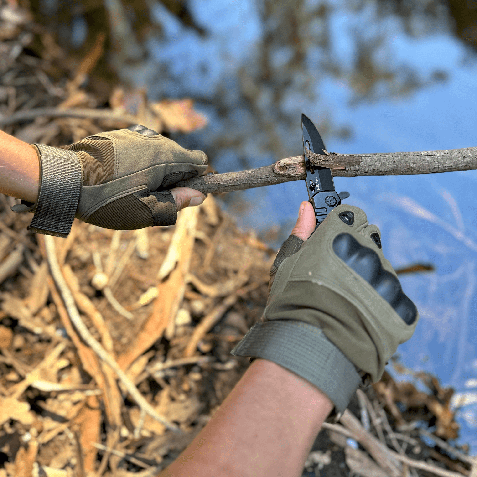 Fingerless Tactical Grip Gloves