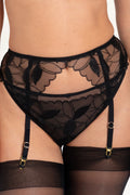 Kendall Sheer High-waist Garter Belt