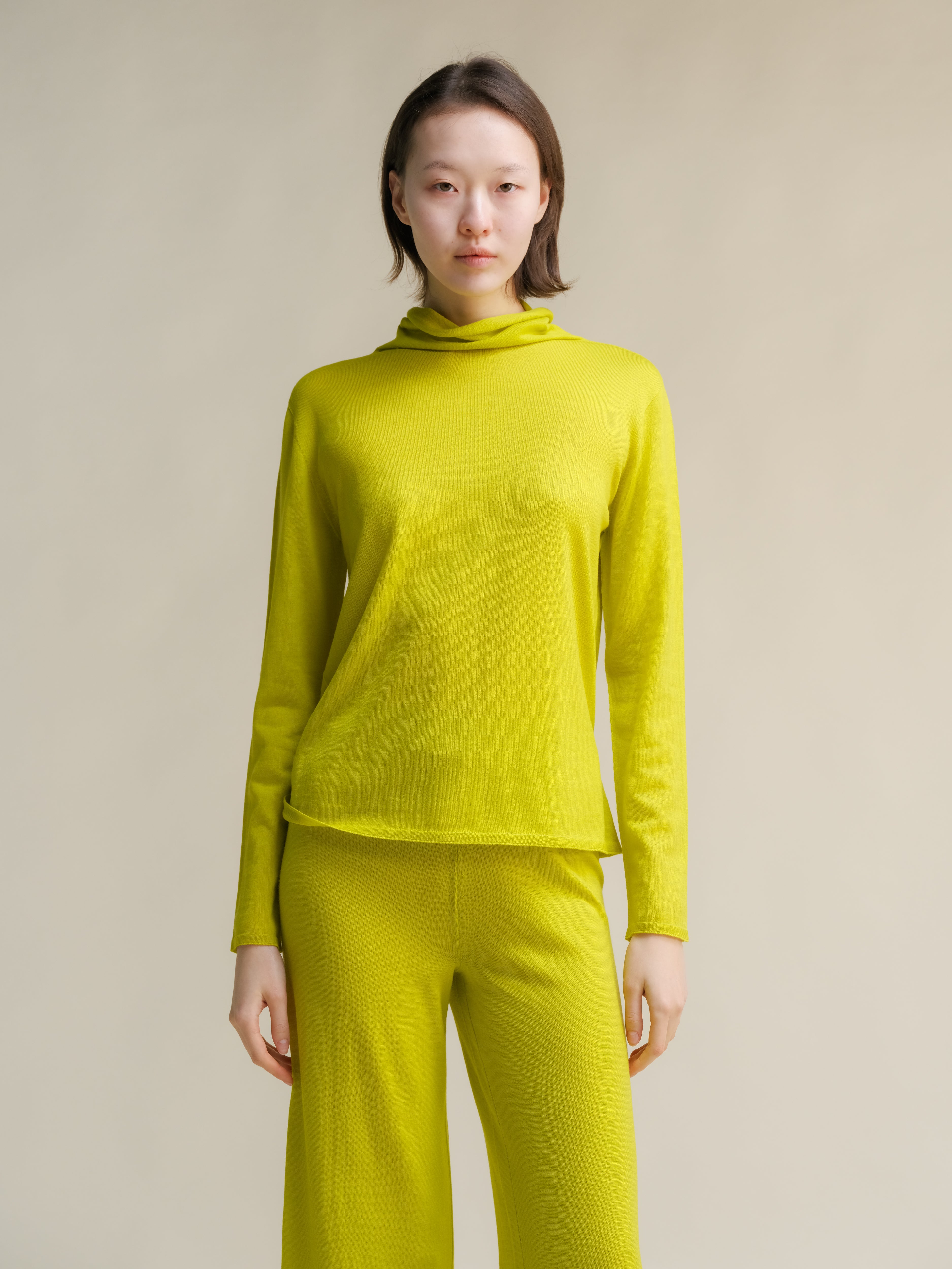 Merino Wool Relaxed Turtleneck Sweater