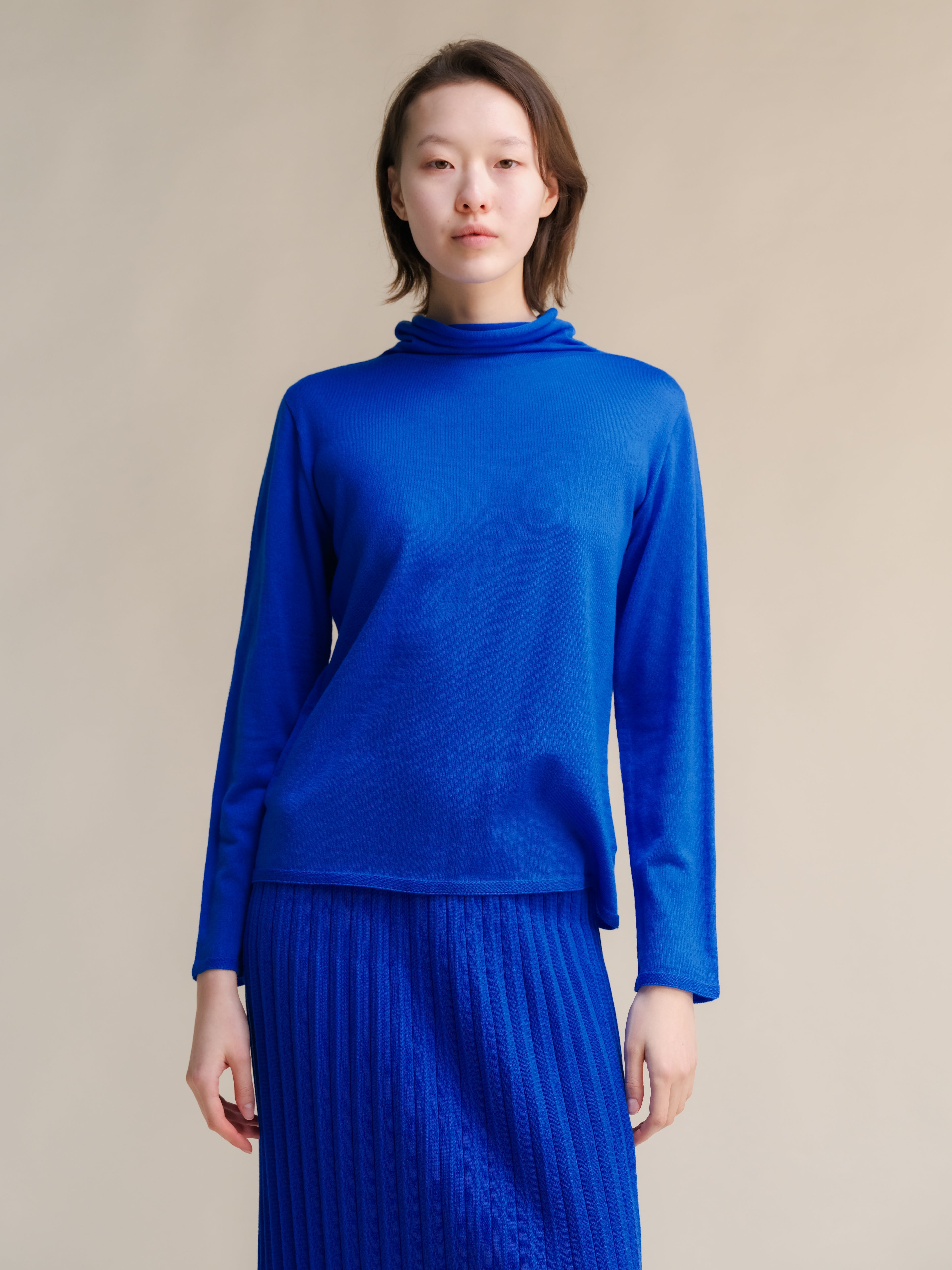 Merino Wool Relaxed Turtleneck Sweater