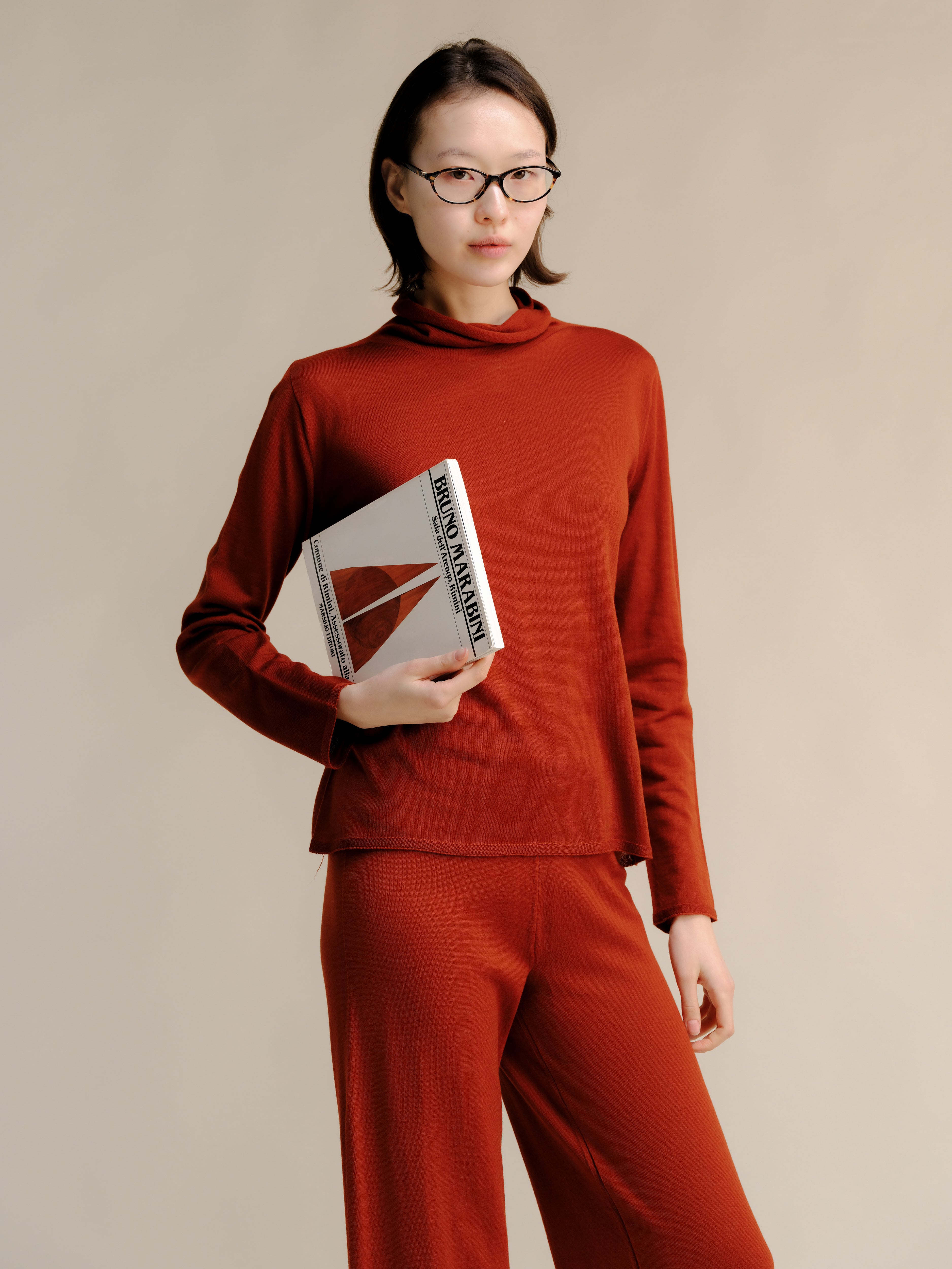 Merino Wool Relaxed Turtleneck Sweater