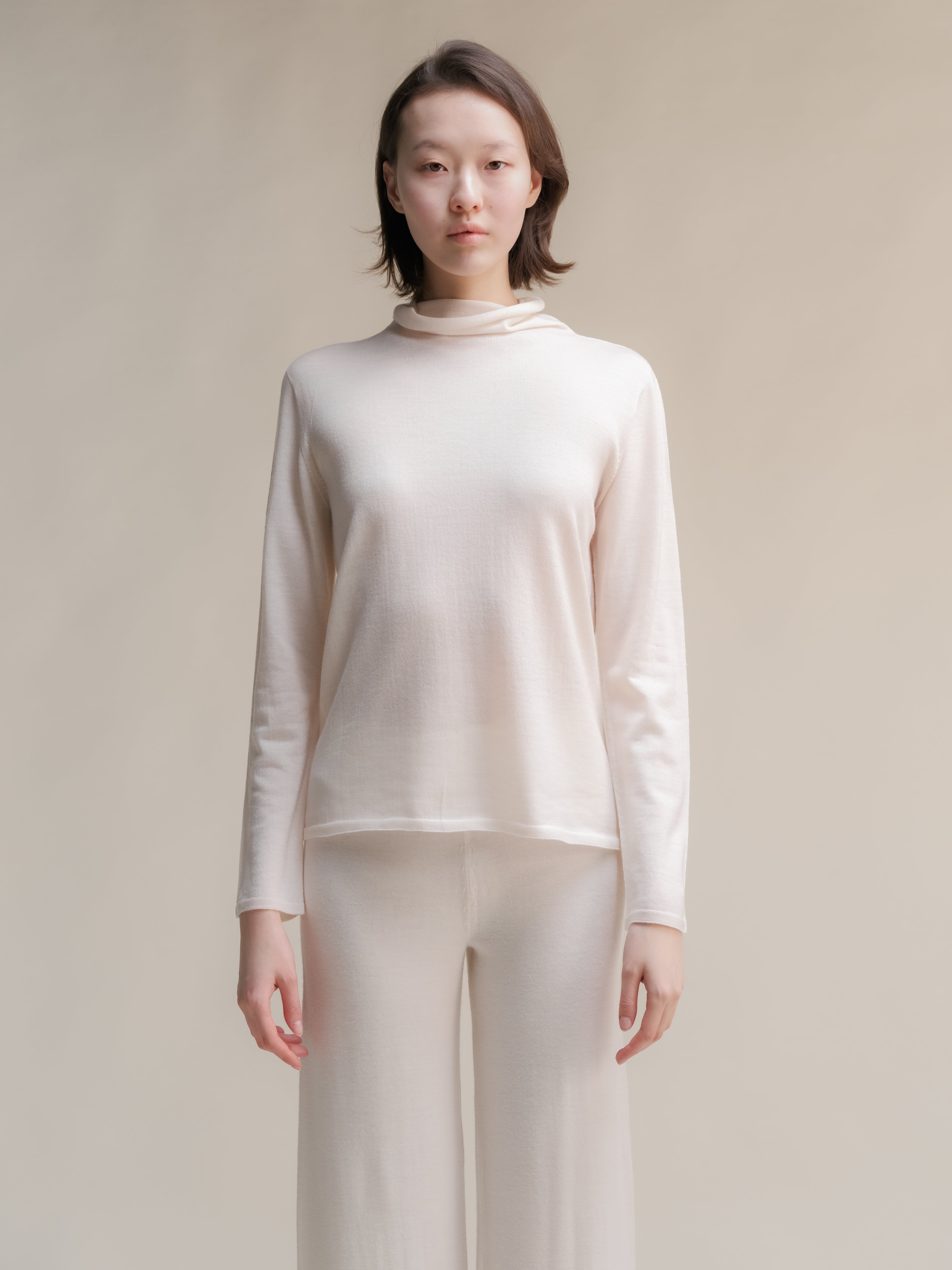 Merino Wool Relaxed Turtleneck Sweater