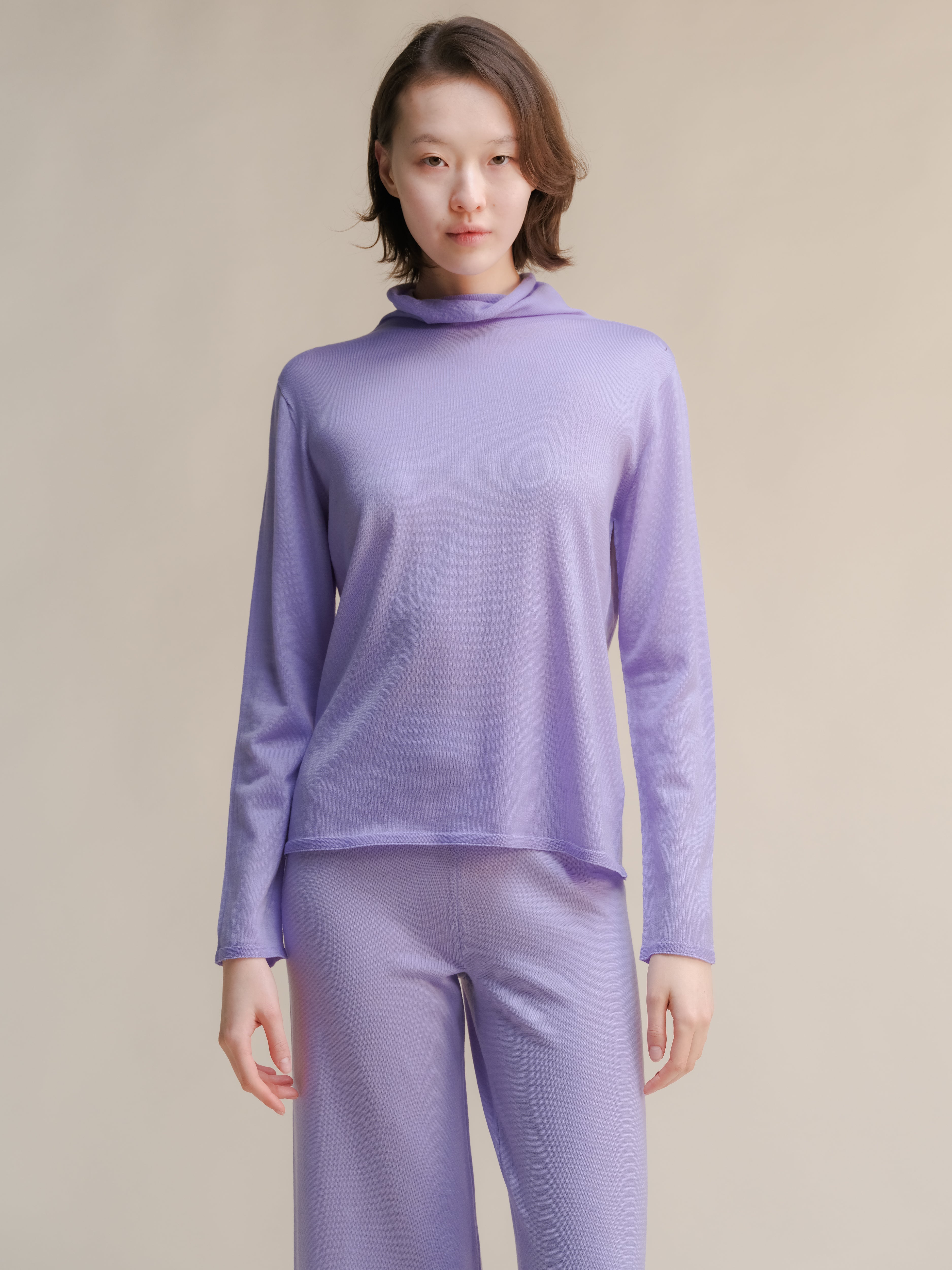 Merino Wool Relaxed Turtleneck Sweater
