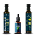 Mediterranean Trio: Black Seed & Olive Oil With Oregano Oil