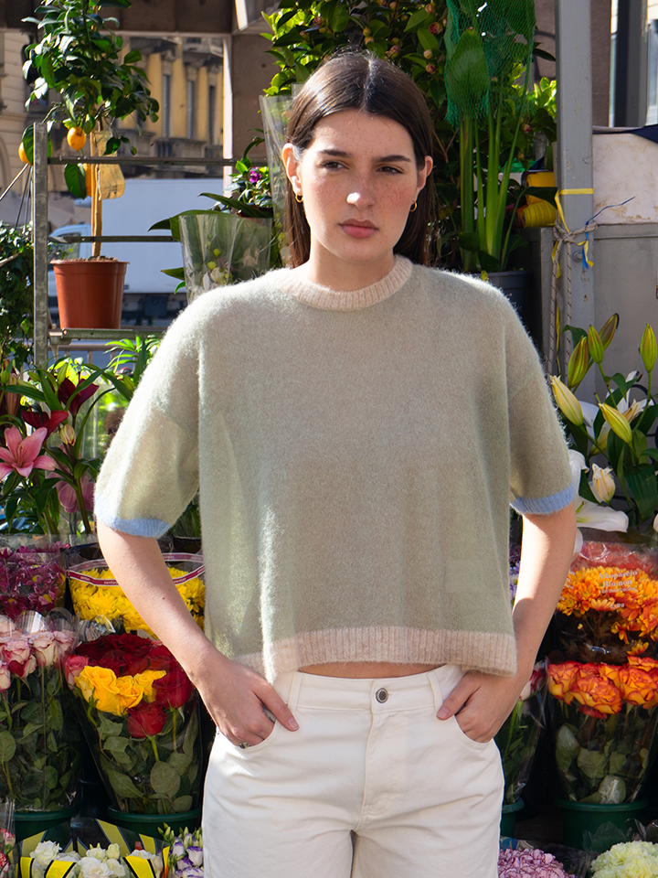 Diana Alpaca Tri-Colour Sweater