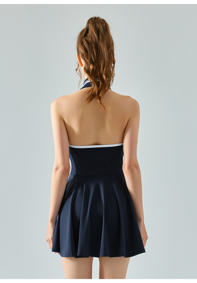 Sleeveless Polo Tennis Dress-2