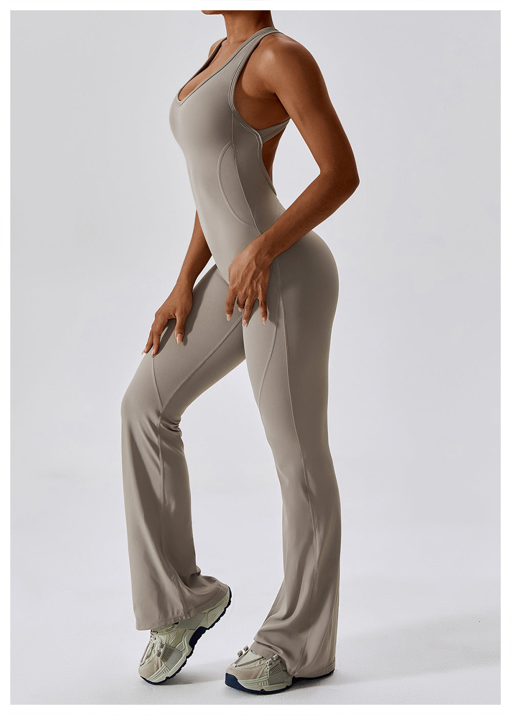 Sleeveless Flared Jumpsuit-4