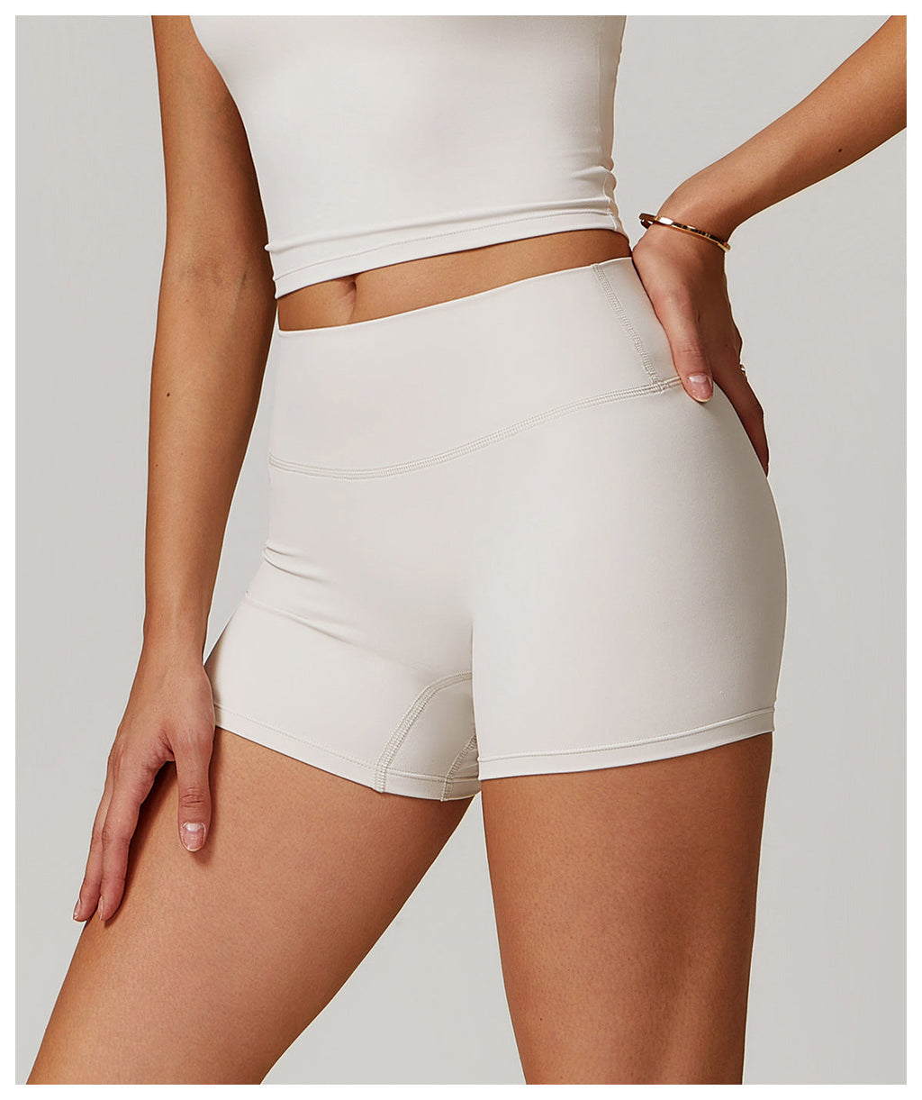 Brushed High-Waist Yoga Shorts-4