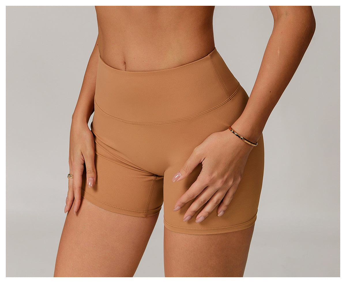 High-Waist Sculpting Yoga Shorts-2