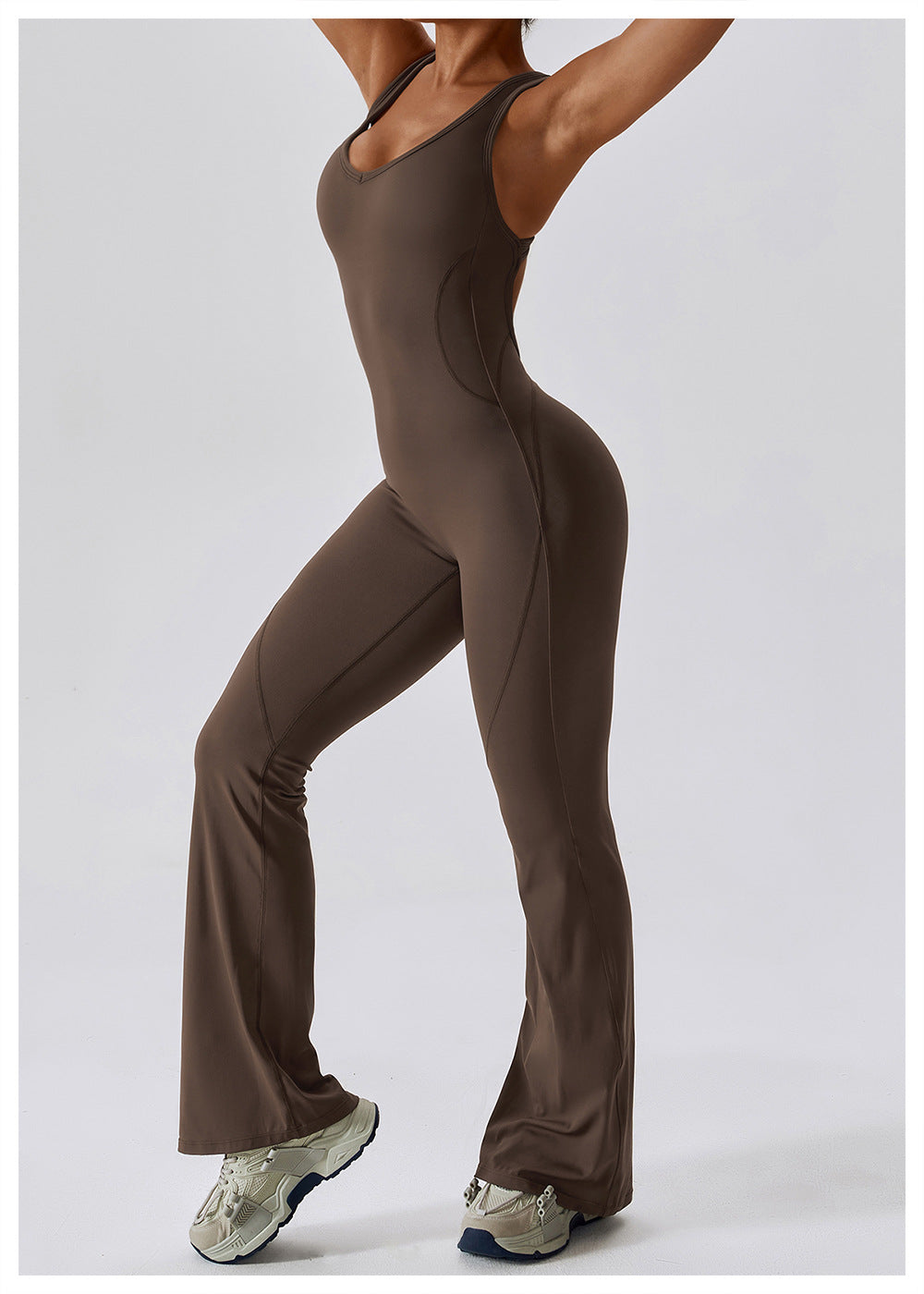 Sleeveless Flared Jumpsuit-1