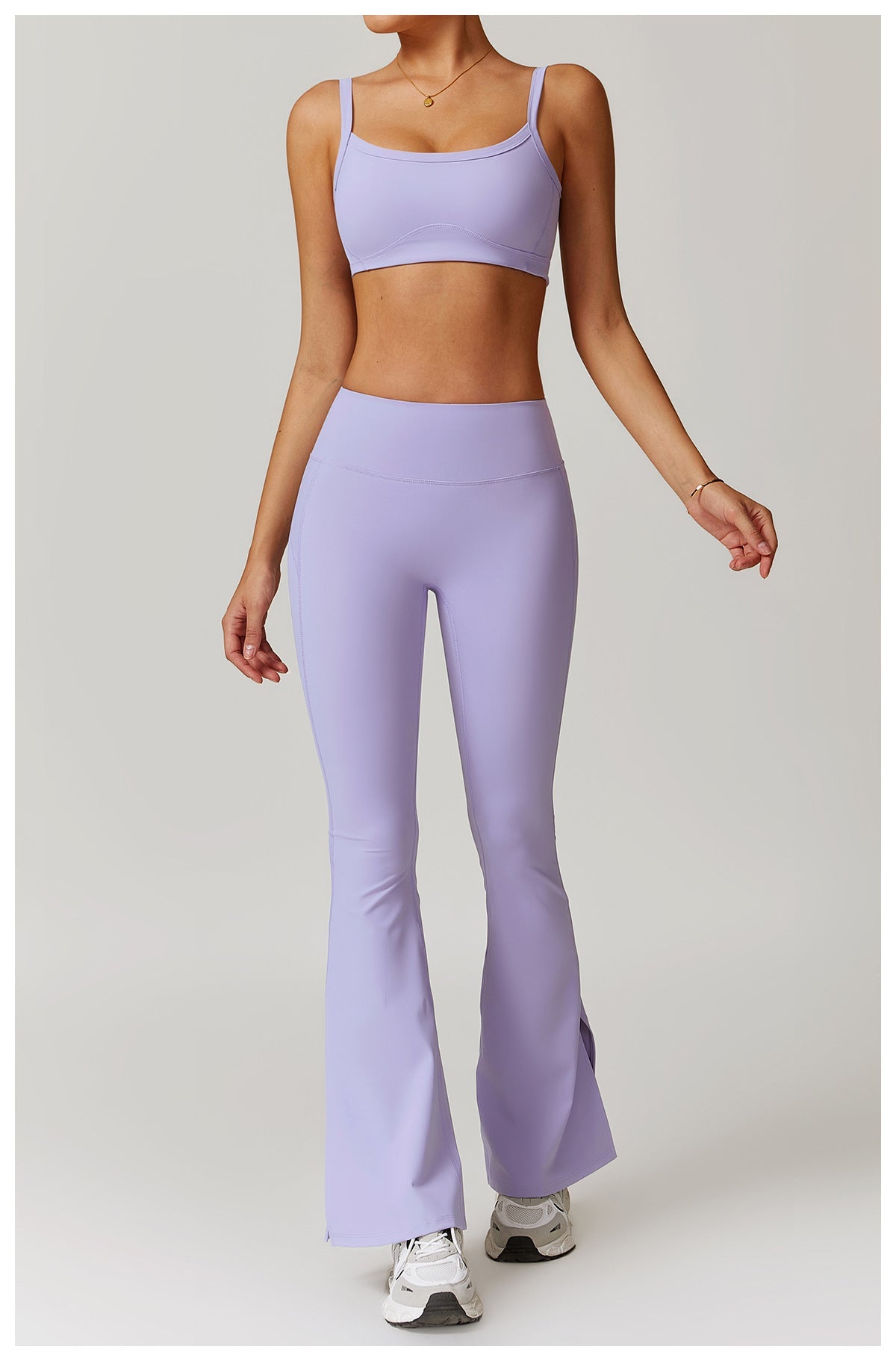 Sculpting High-Waist Flared Yoga Pants-5