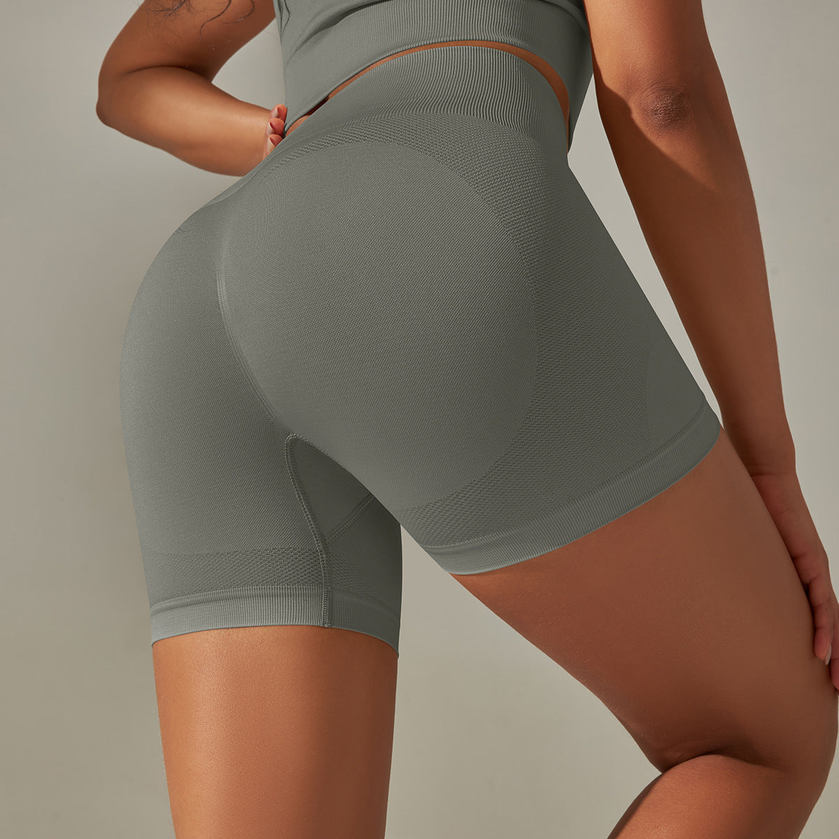 Solid Color Tight Shorts-7