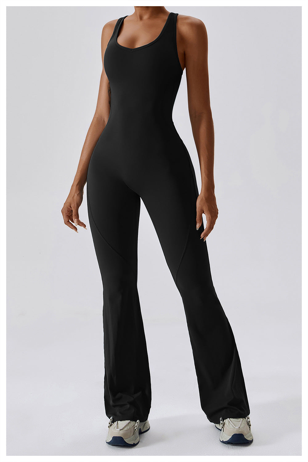 Sleeveless Flared Jumpsuit-5